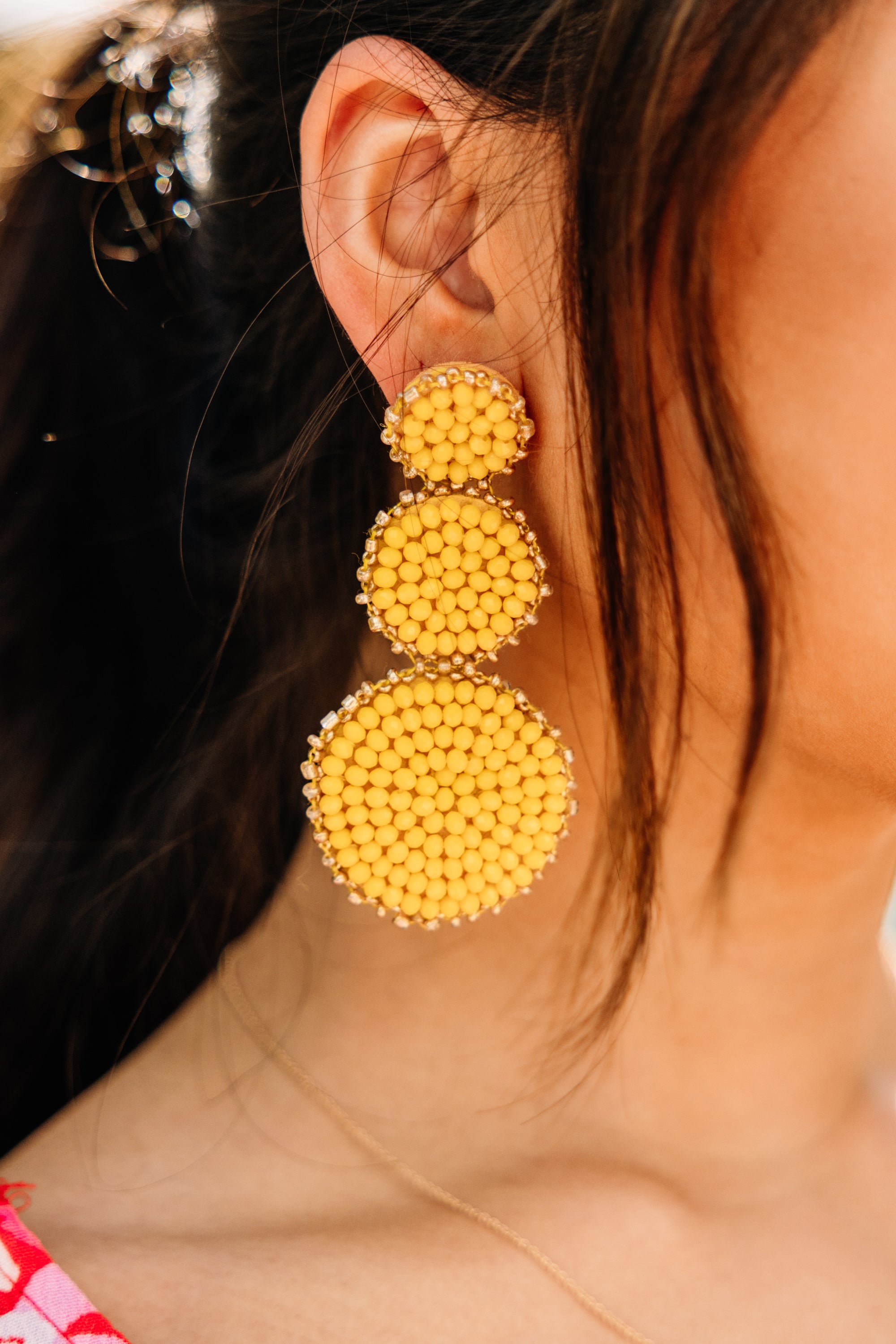 CHIRNAISHOP - Be The One Yellow Beaded Earrings