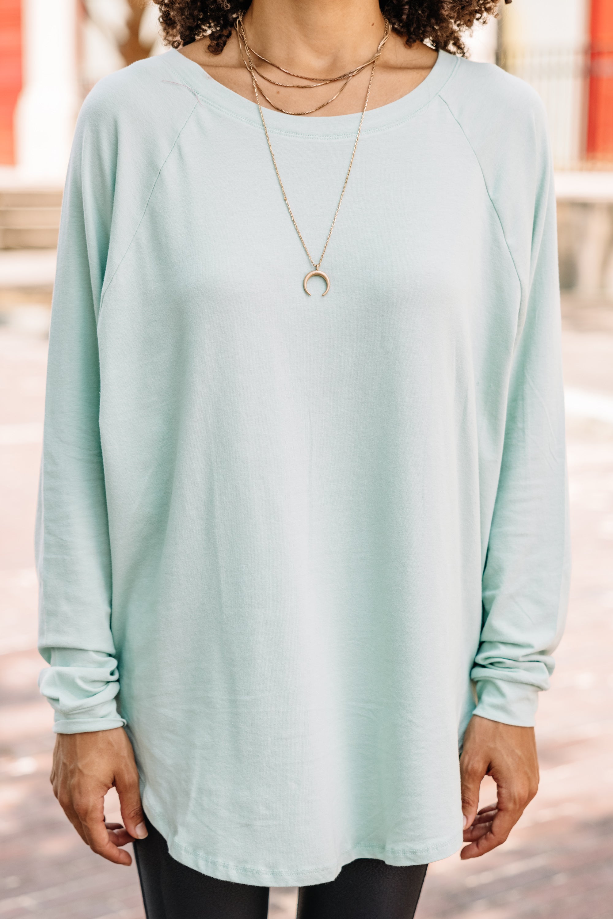 CHIRNAISHOP - Easy Like Sunday Dusty Mint Green Tunic