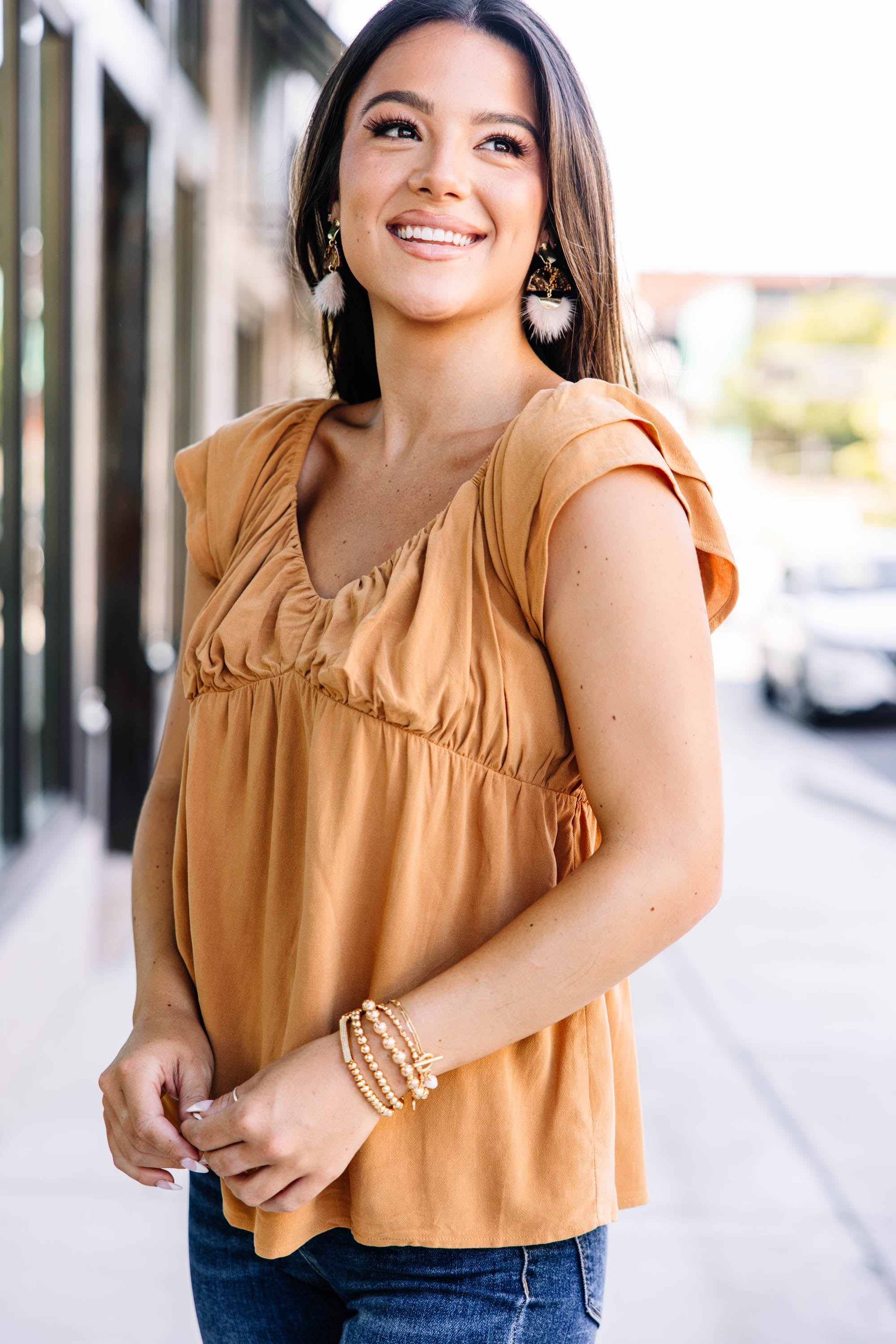 CHIRNAISHOP - What A Day Marigold Yellow Babydoll Top