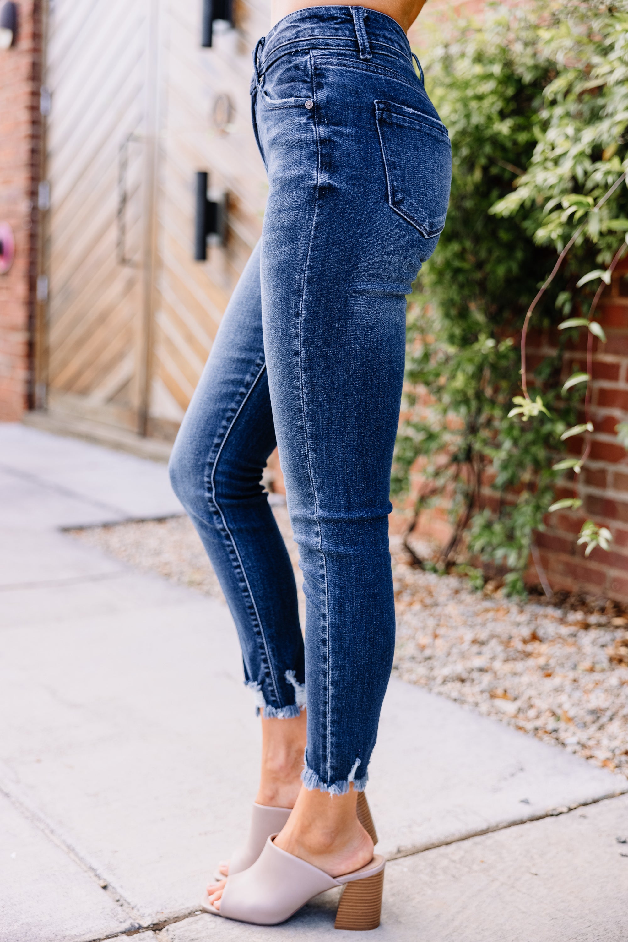 CHIRNAISHOP - KanCan: Just Ask Dark Wash High Rise Skinny Jeans