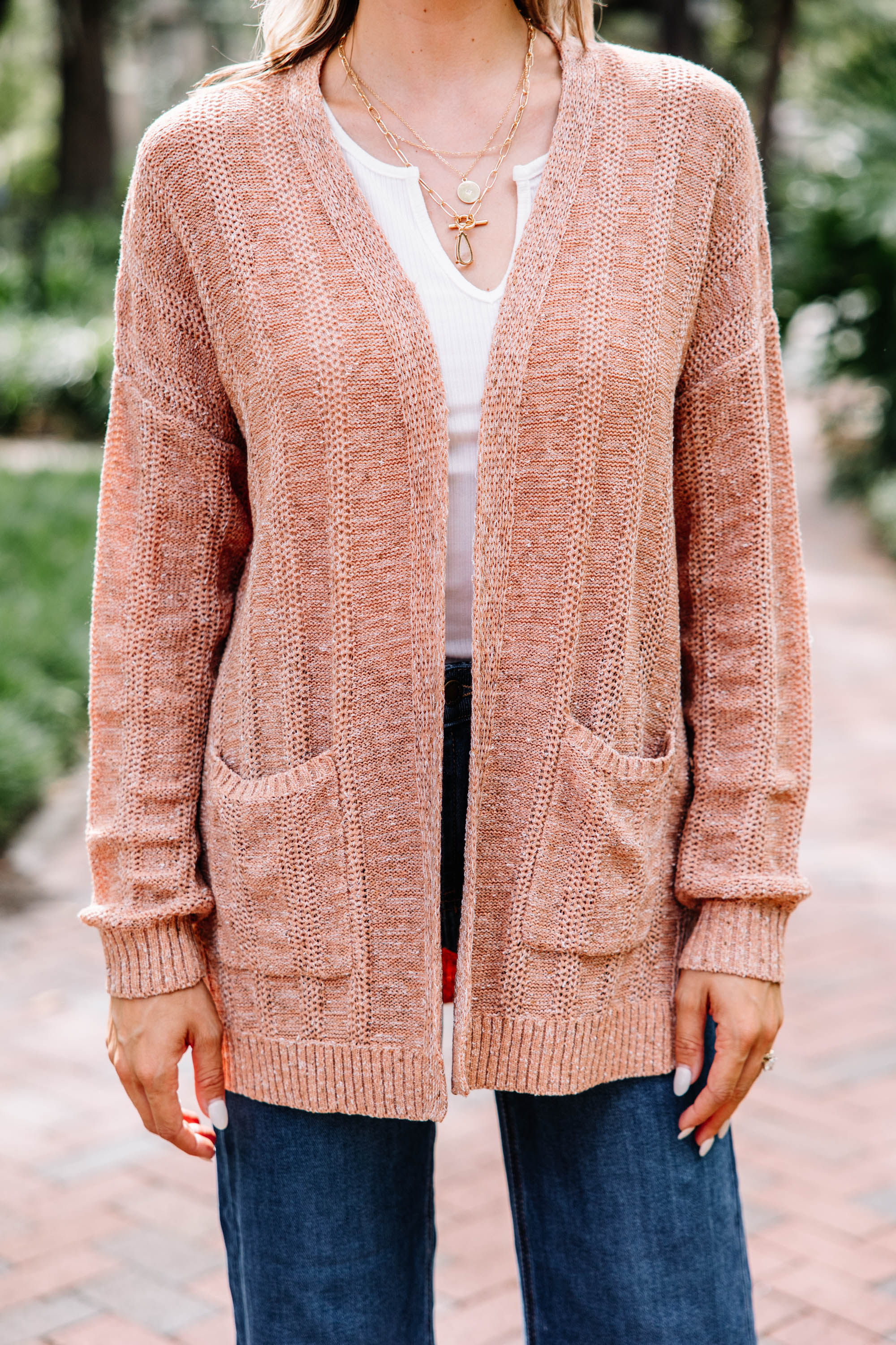 CHIRNAISHOP - What You See Rust Orange Cardigan