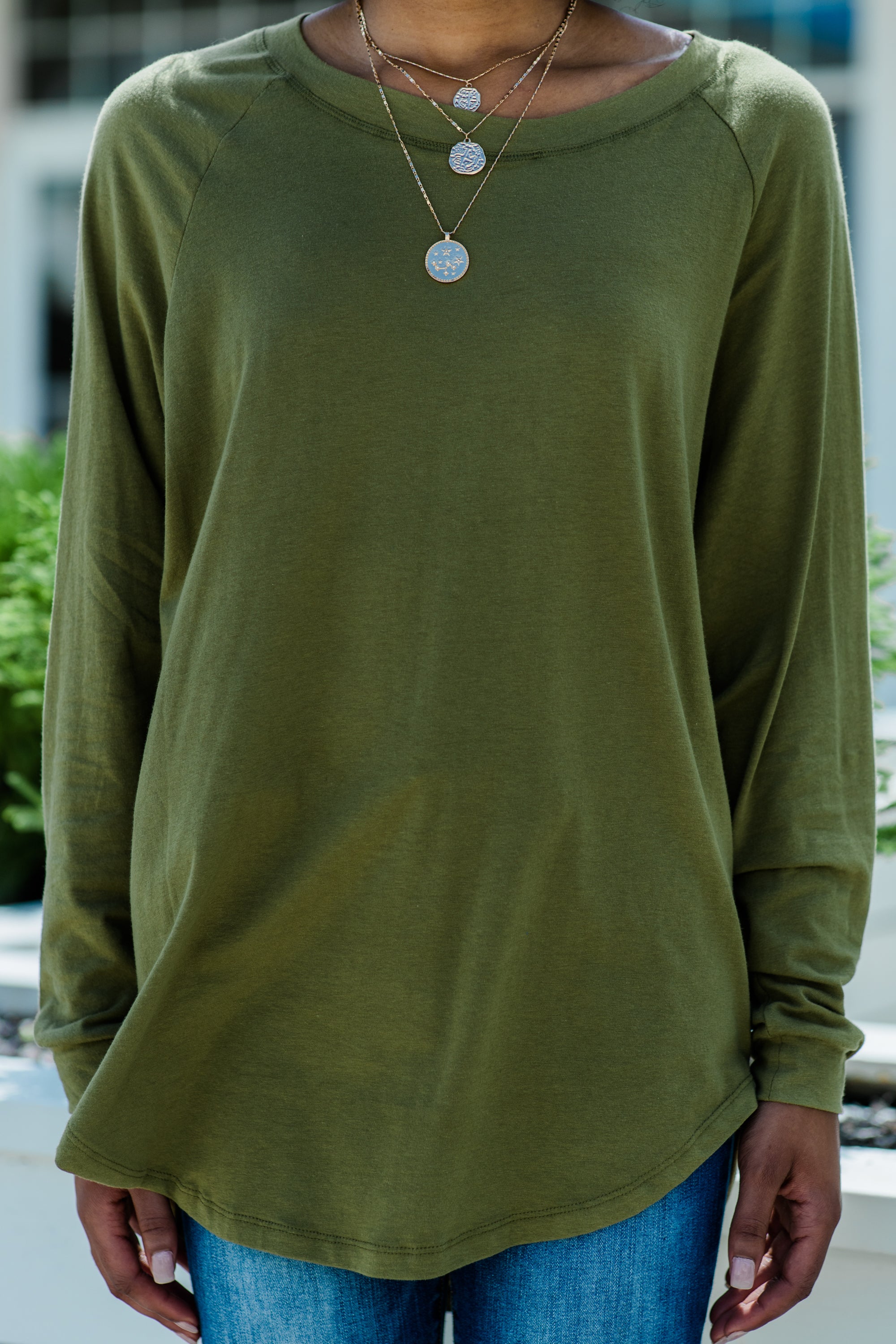CHIRNAISHOP - Easy Like Sunday Olive Green Tunic