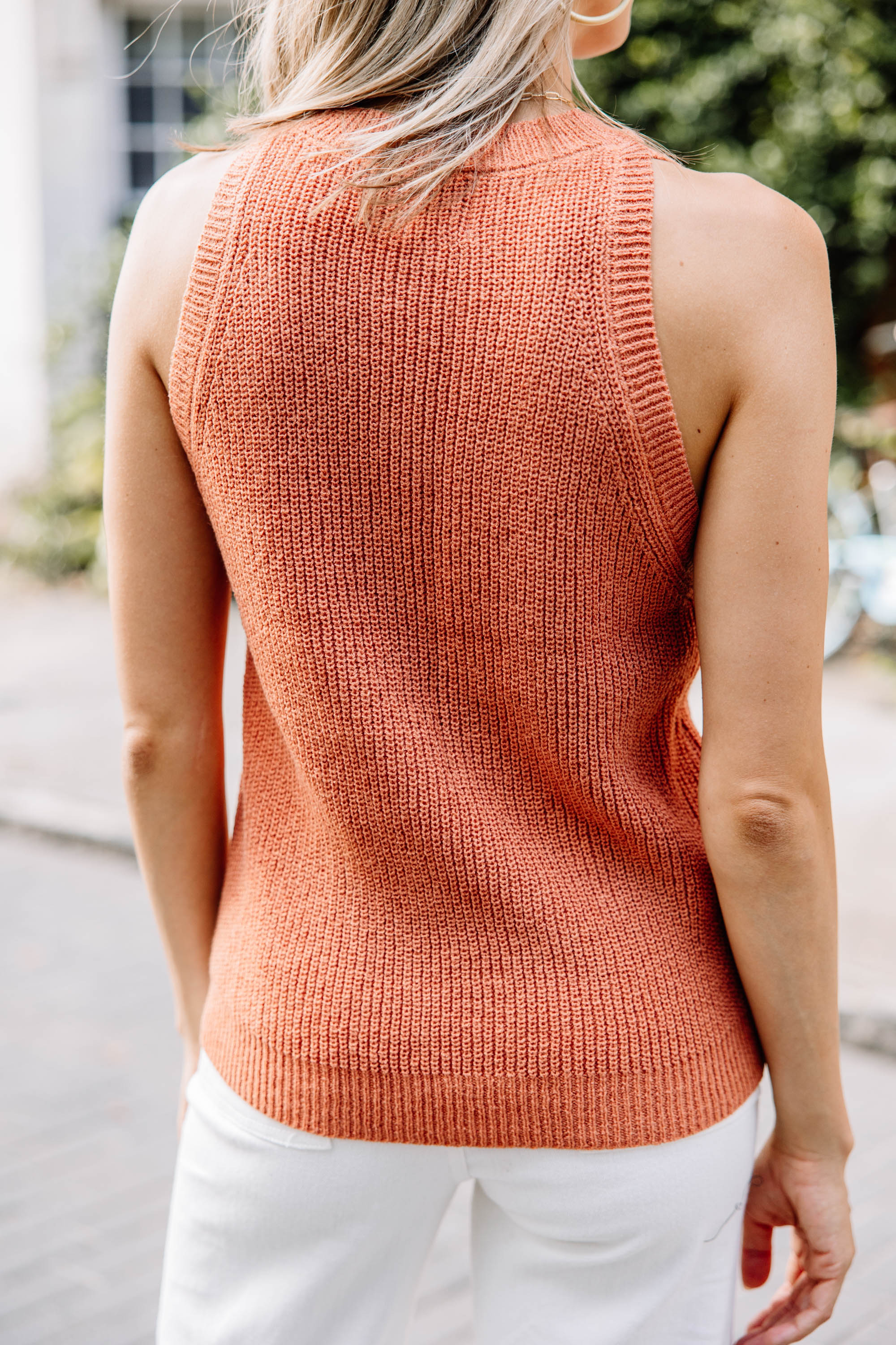 CHIRNAISHOP - Waiting On Love Sienna Orange Sweater Tank