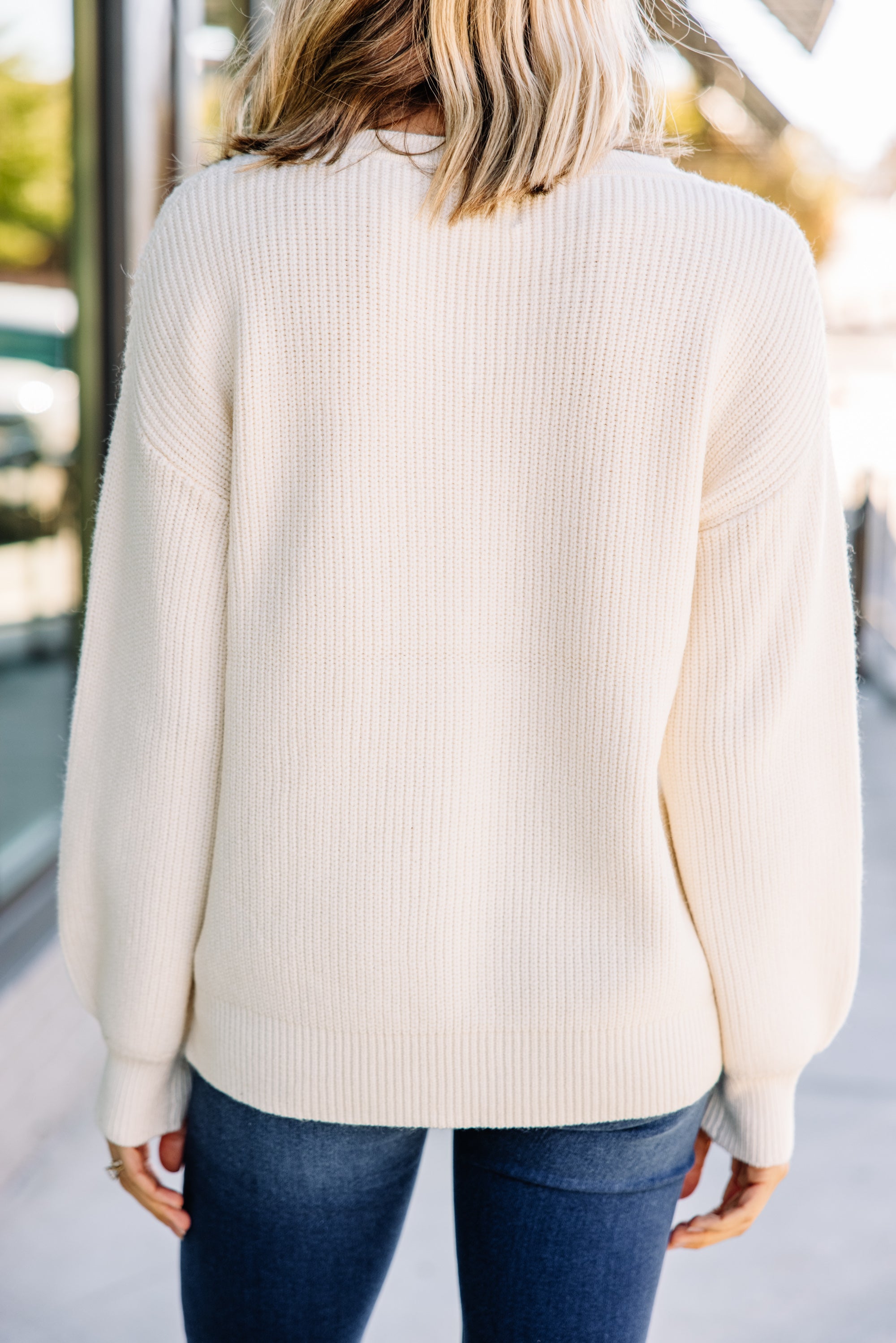 CHIRNAISHOP - More To Love Cream Sweater