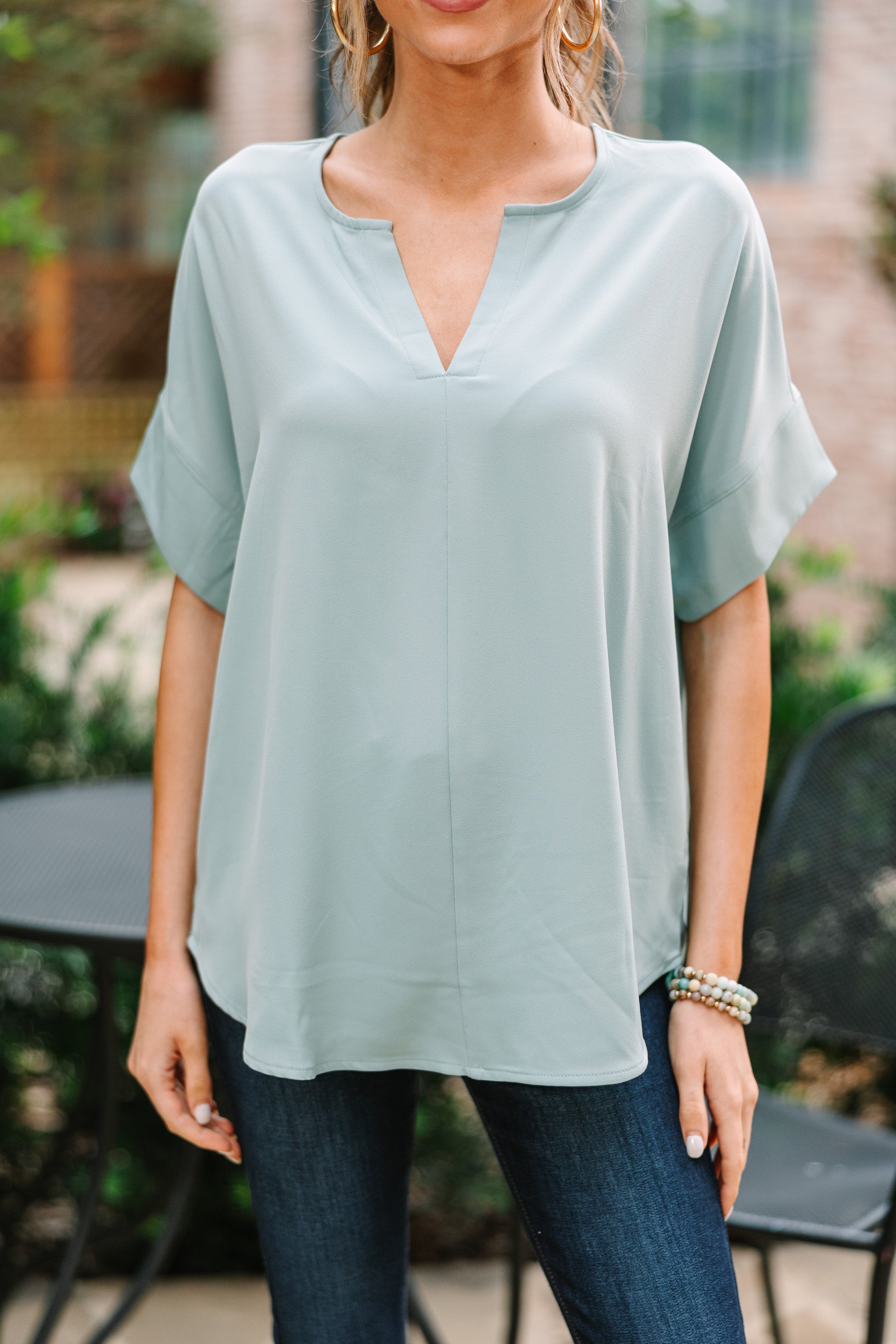 CHIRNAISHOP - This Is Why Light Green Top