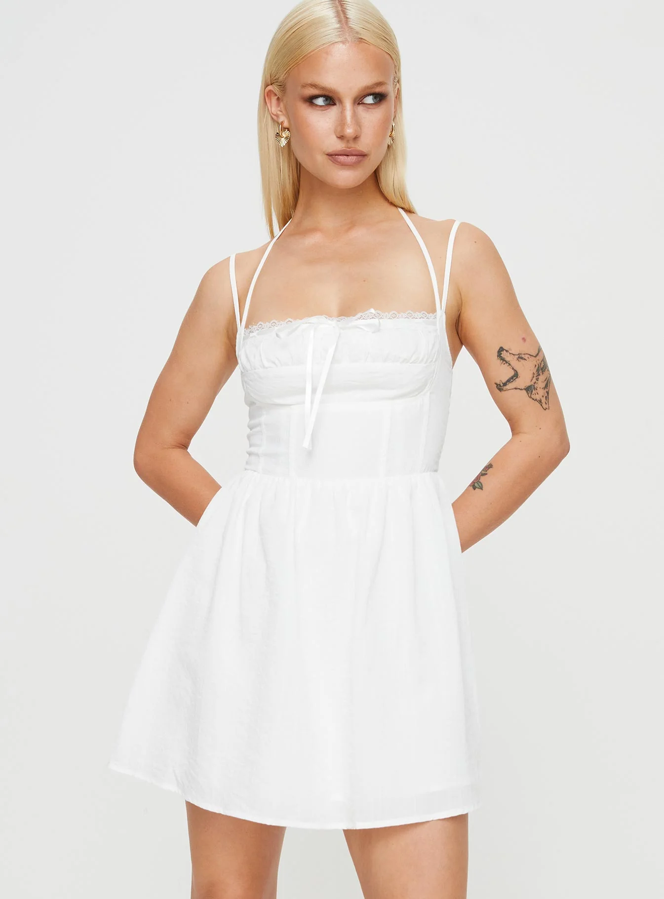 Trynia Mini Dress White