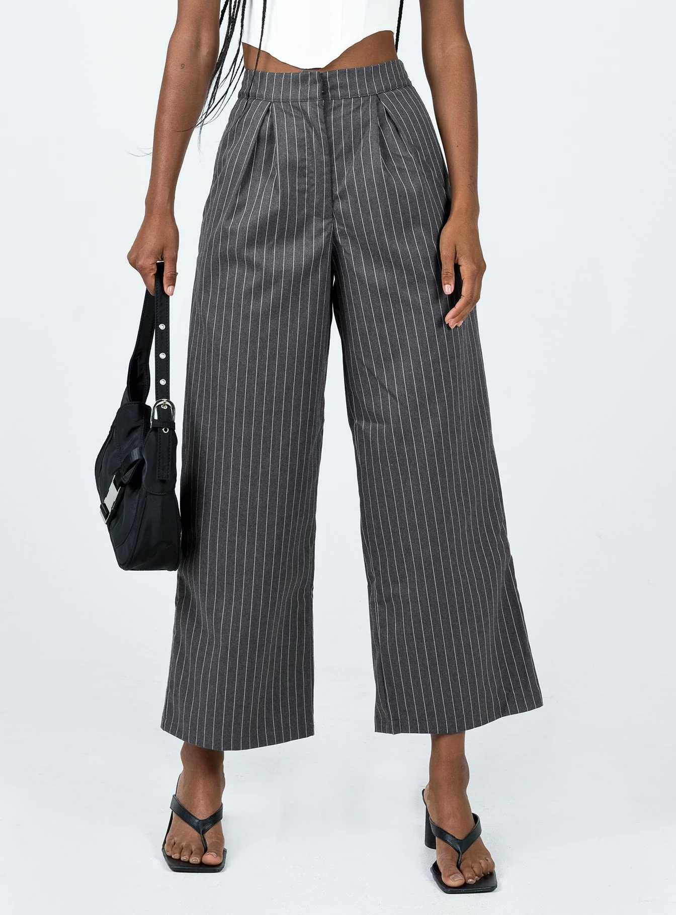 Montez Pants Grey Pinstripe