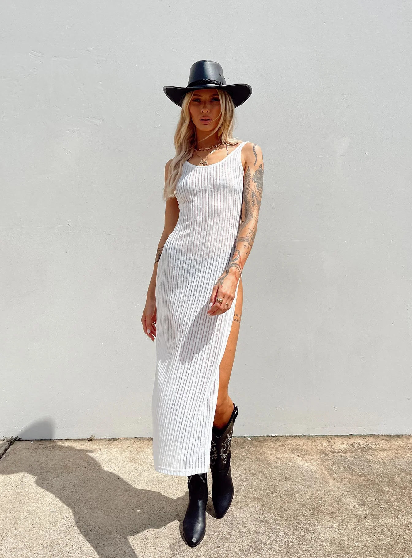 Jasmine Midi Dress White