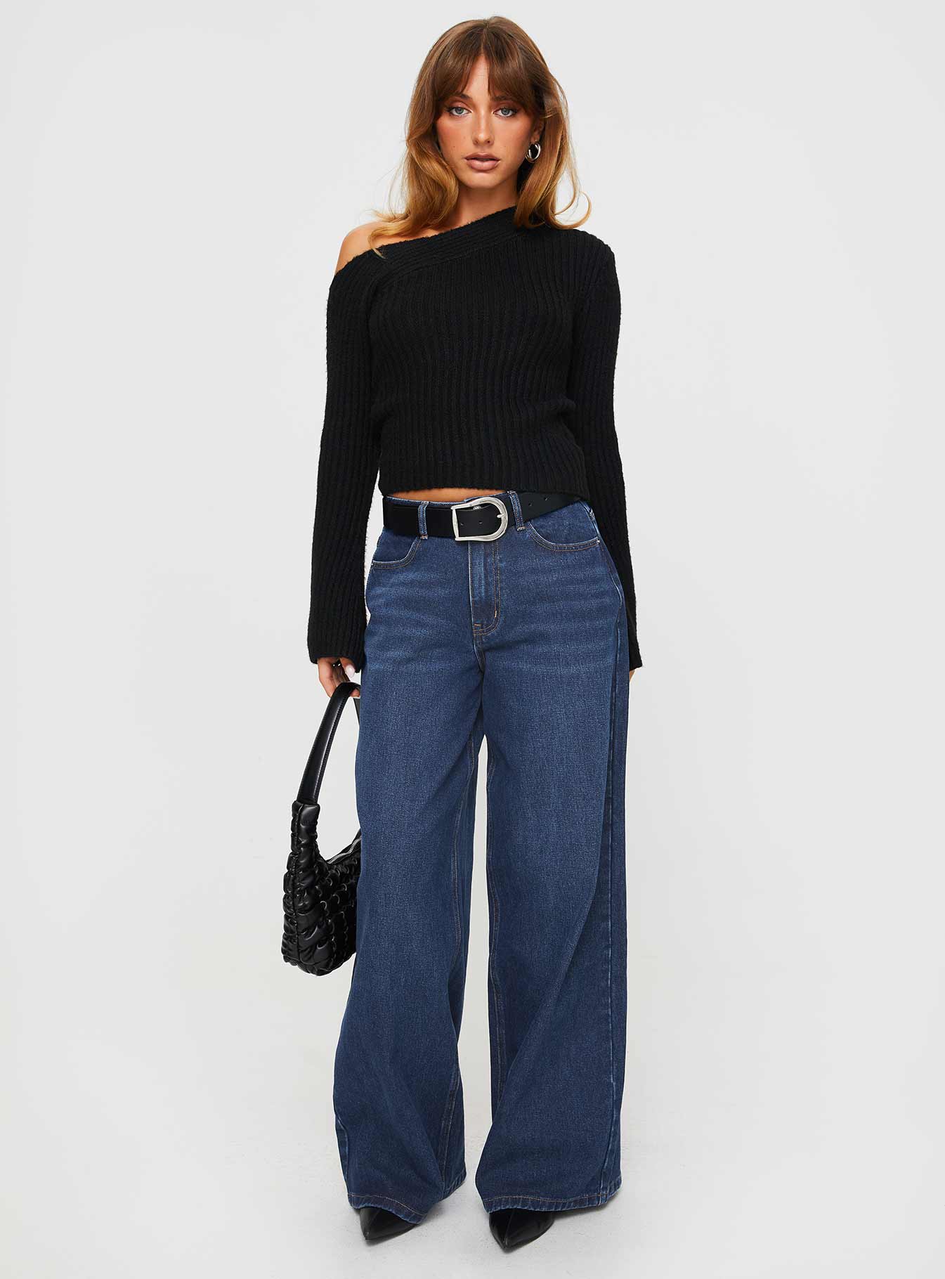 Naylor Wide Leg Jeans Mid Blue Denim Petite
