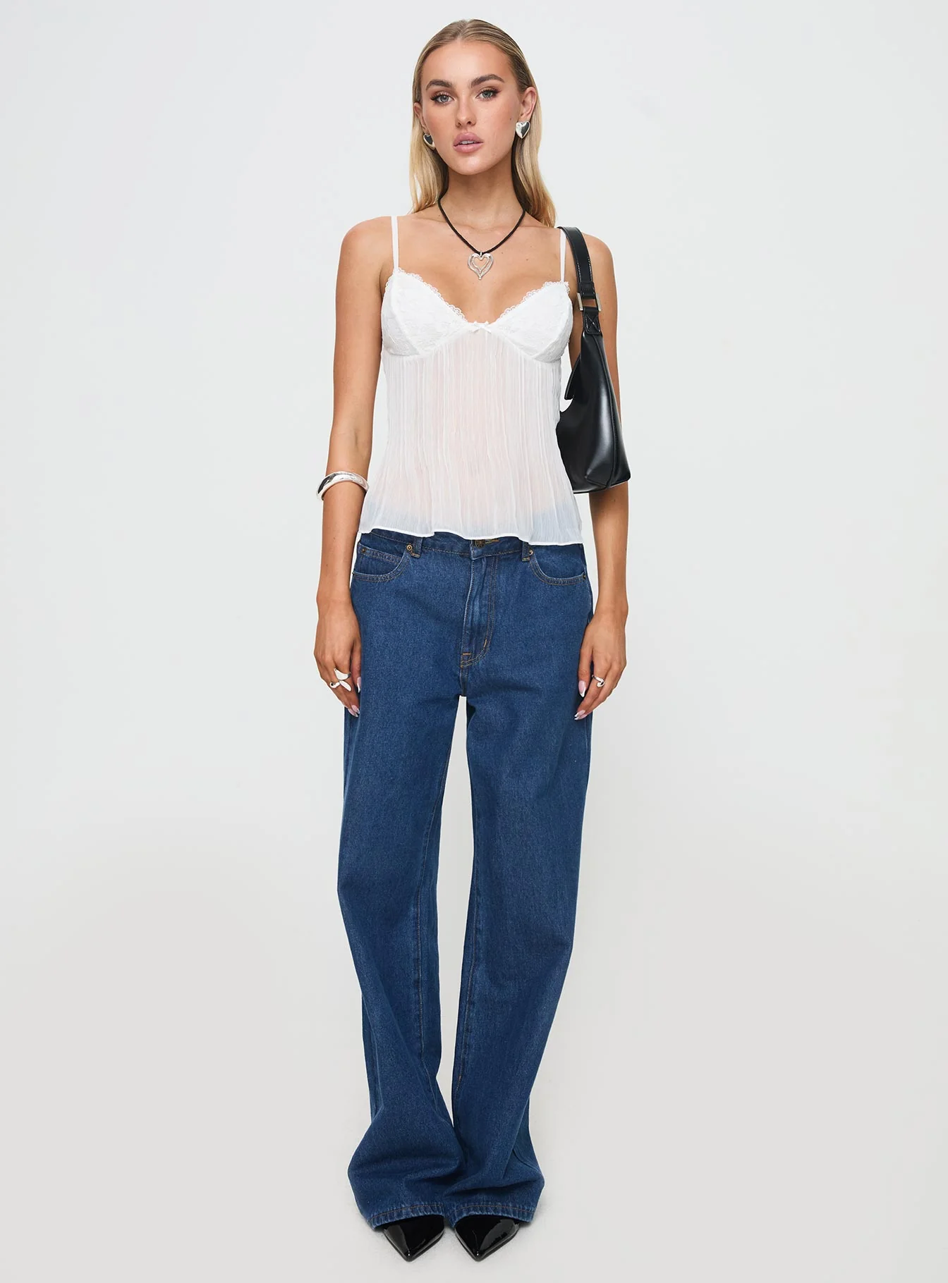 Zami Pleat Top White