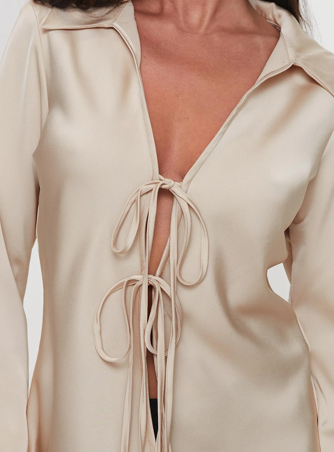 Way Life Goes Long Sleeve Top Champagne