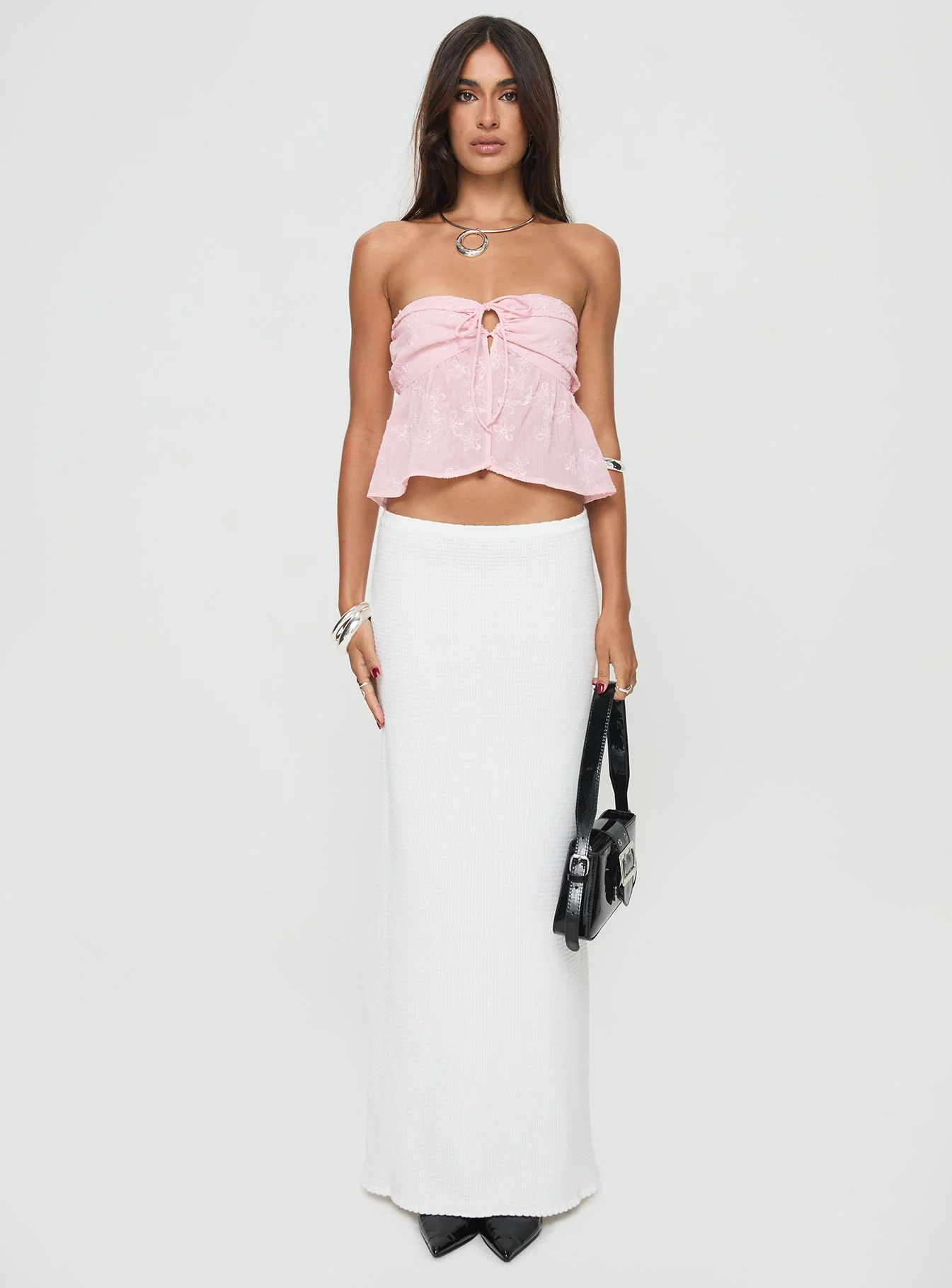 Rosenberg Strapless Top Pink