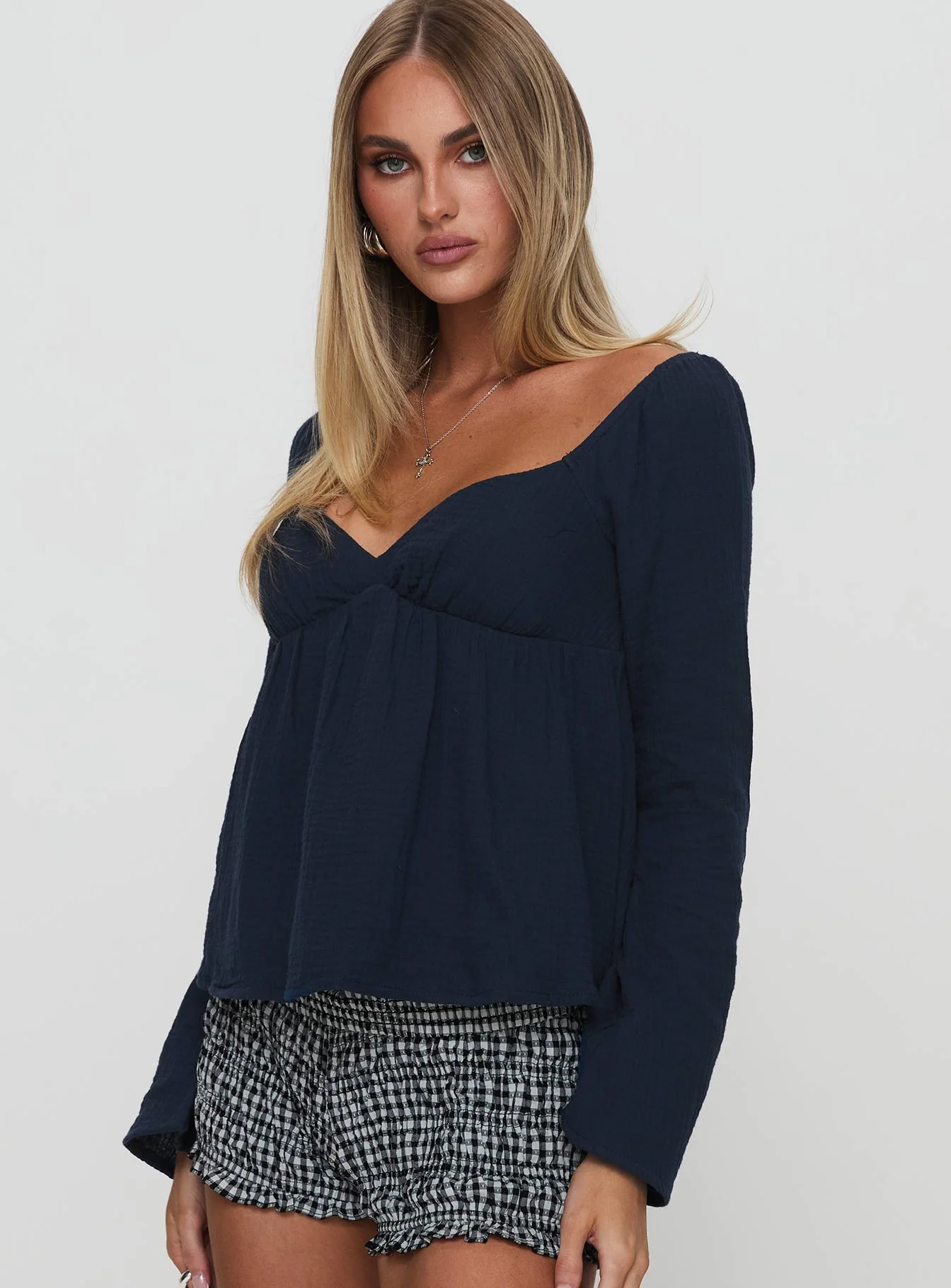 Khalea Long Sleeve Top Navy