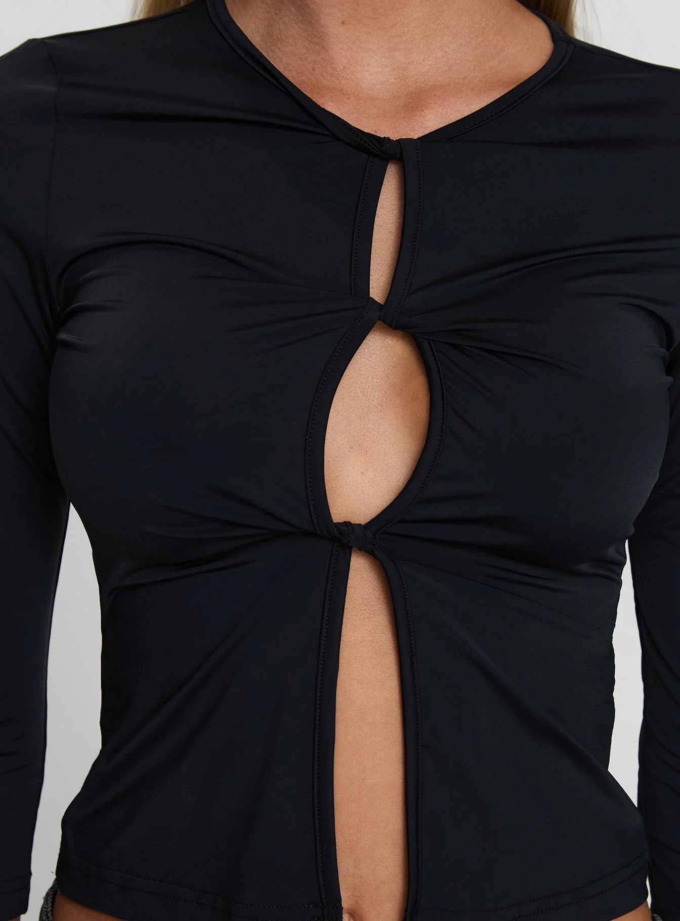 Giabella 3/4 Sleeve Top Black