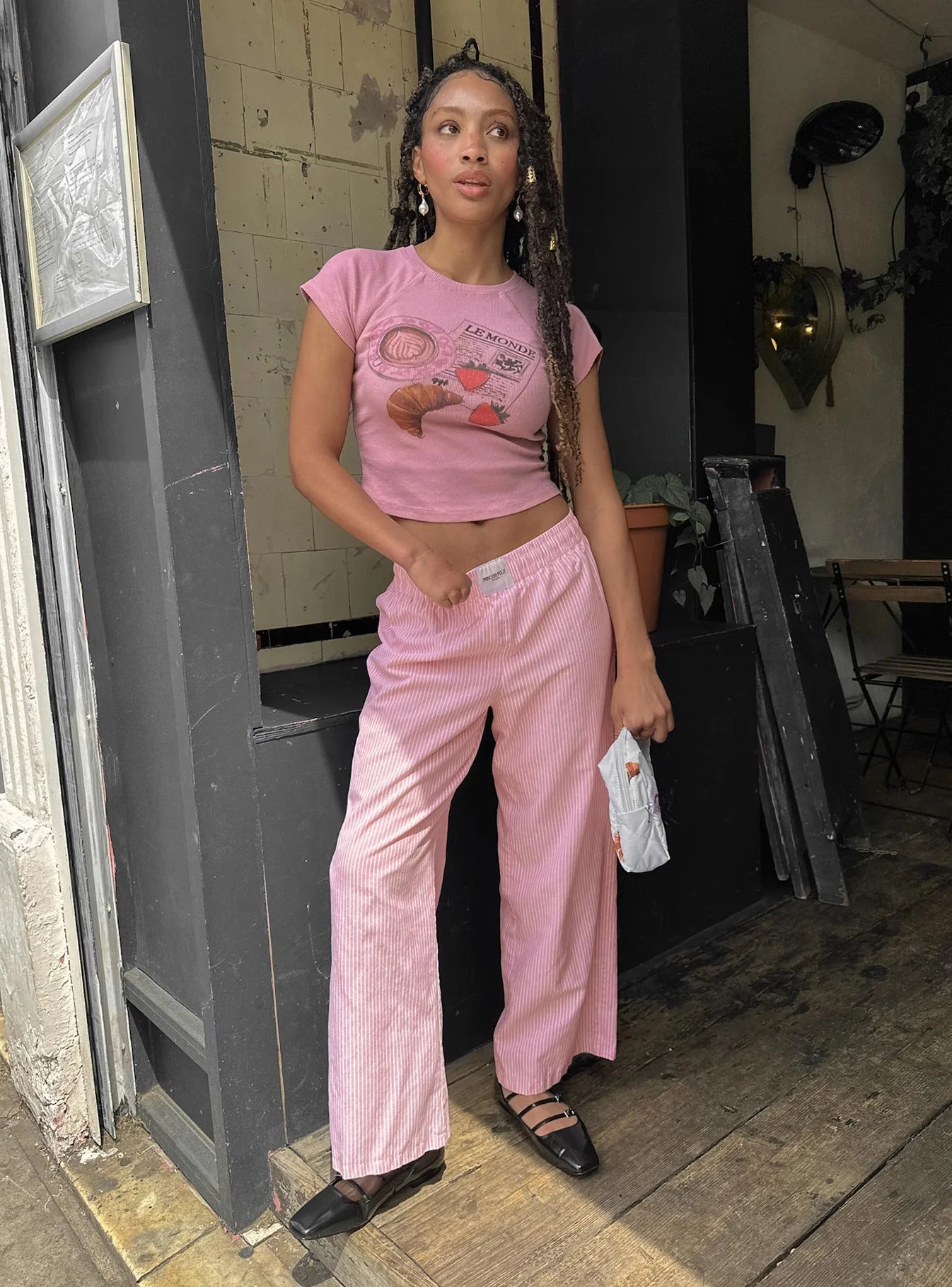 Beach House Pants Pink / White