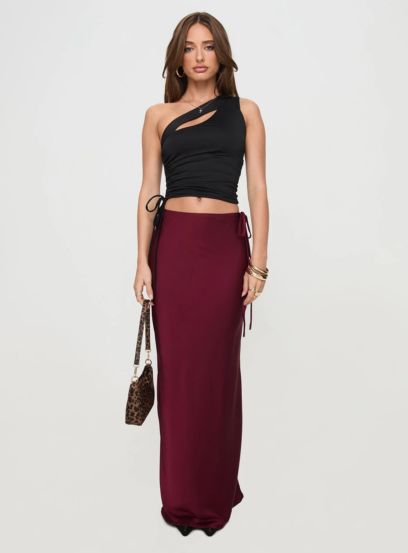 Manifest Me One Shoulder Top Black