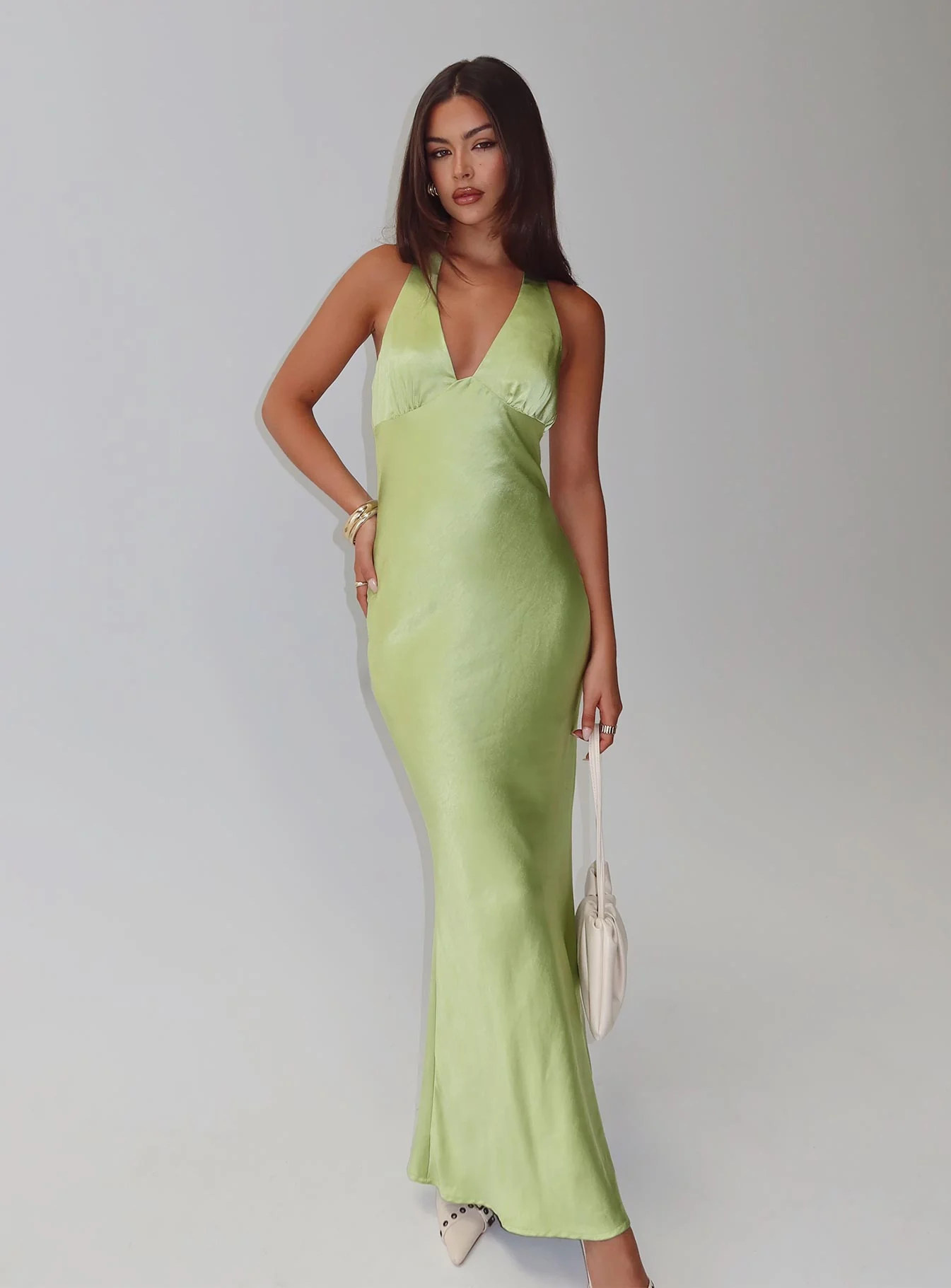 Gloriana Halter Maxi Dress Green