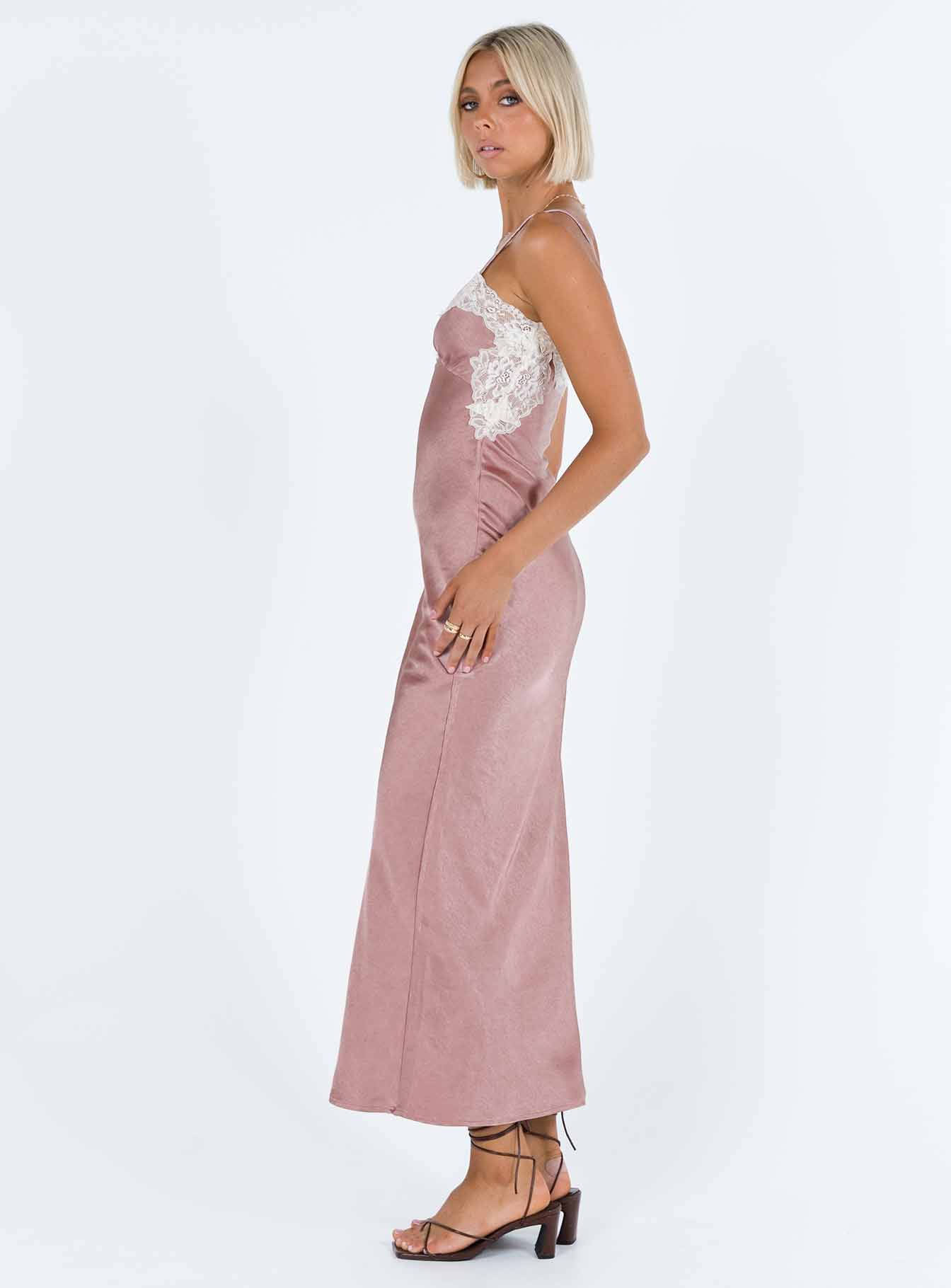 Alexina High Back Maxi Dress Pink