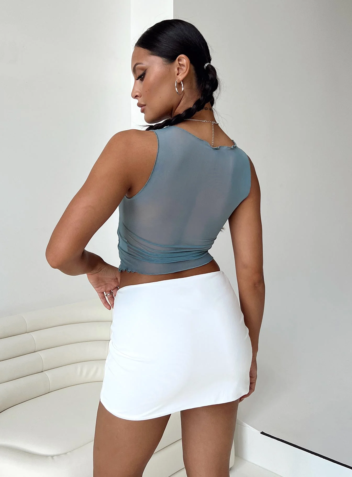 Bold Move Mini Skirt White Low Impact