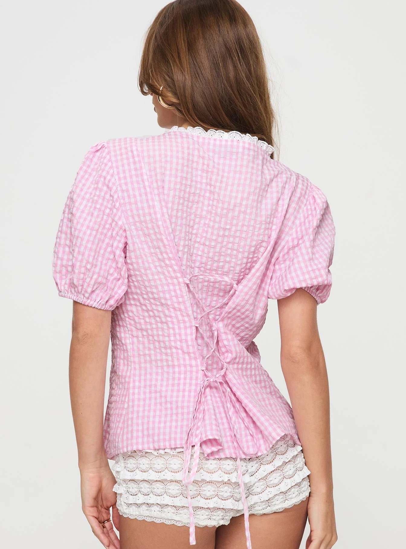 Sez Top Pink Gingham