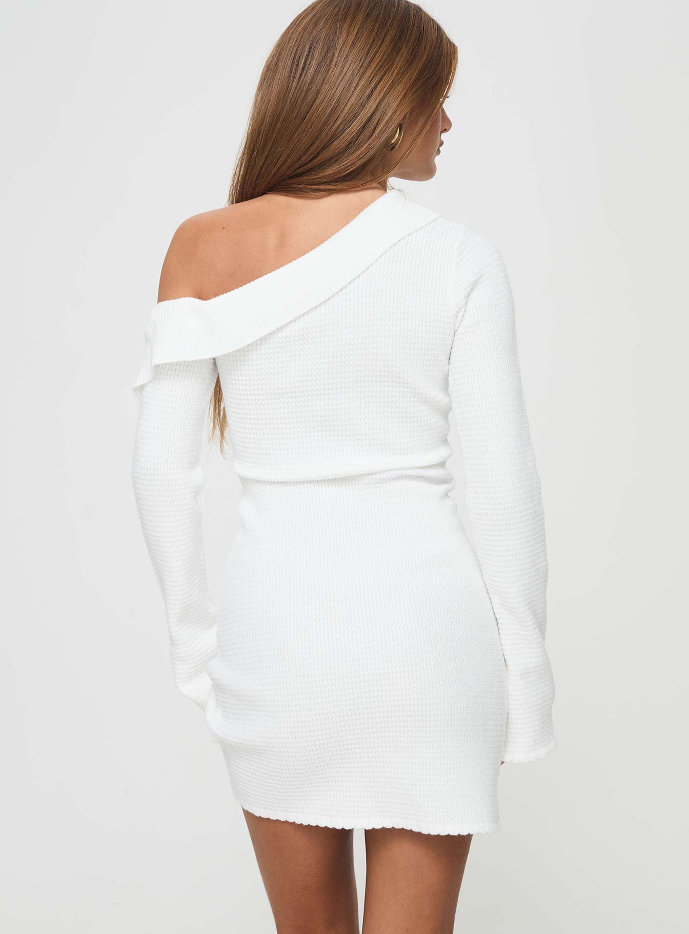Holveck Off The Shoulder Mini Dress White