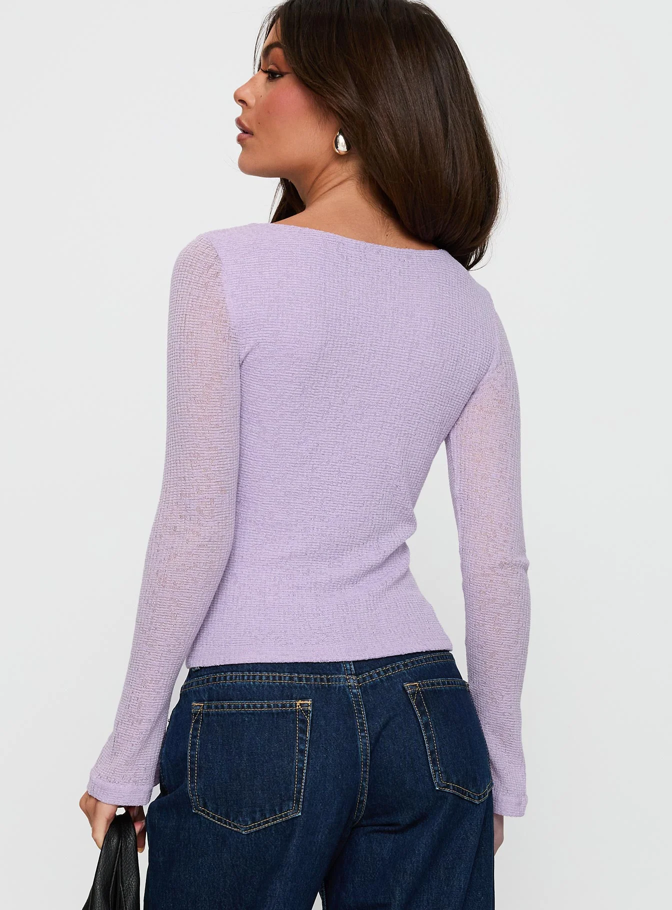See You Soon Long Sleeve Top Purple