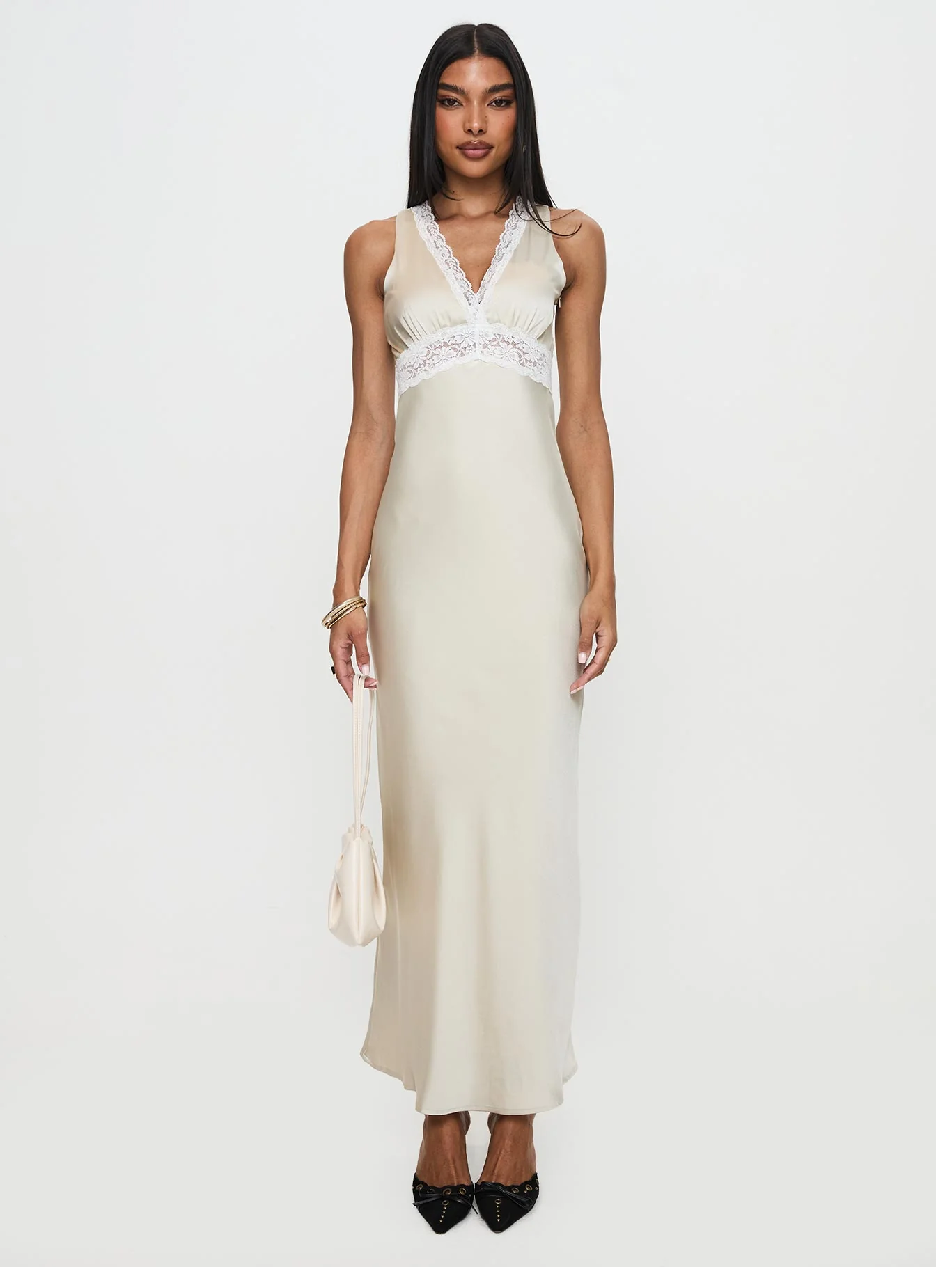Persefonie Lace Maxi Dress Champagne