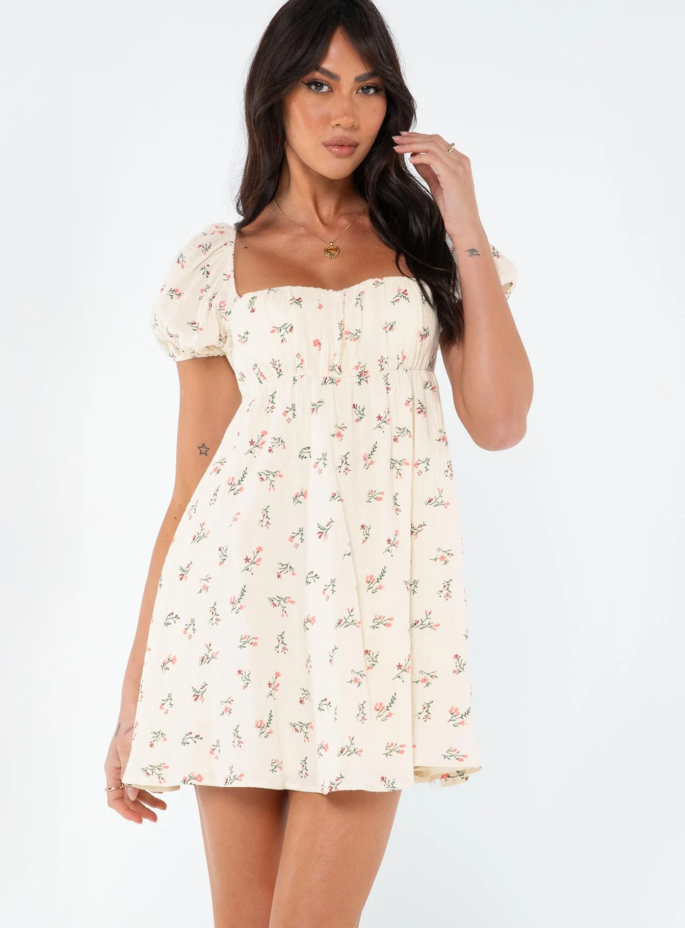 Let's Dance Mini Dress White / Floral