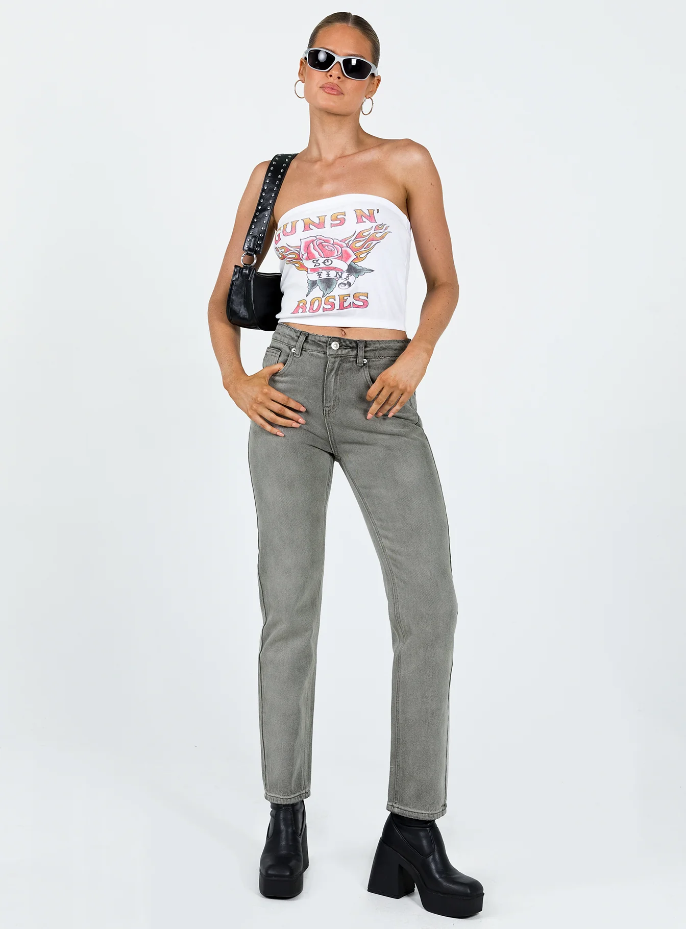 Tangmere Mid Rise Slim Jeans Grey