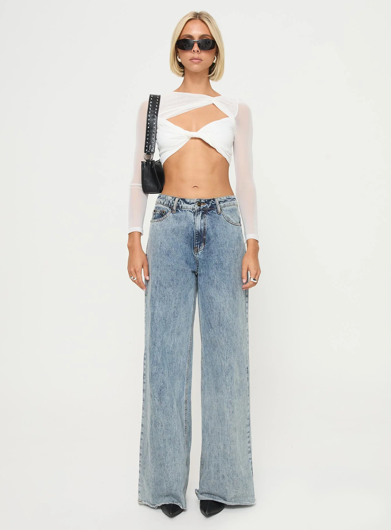 Middleton Long Sleeve Top White