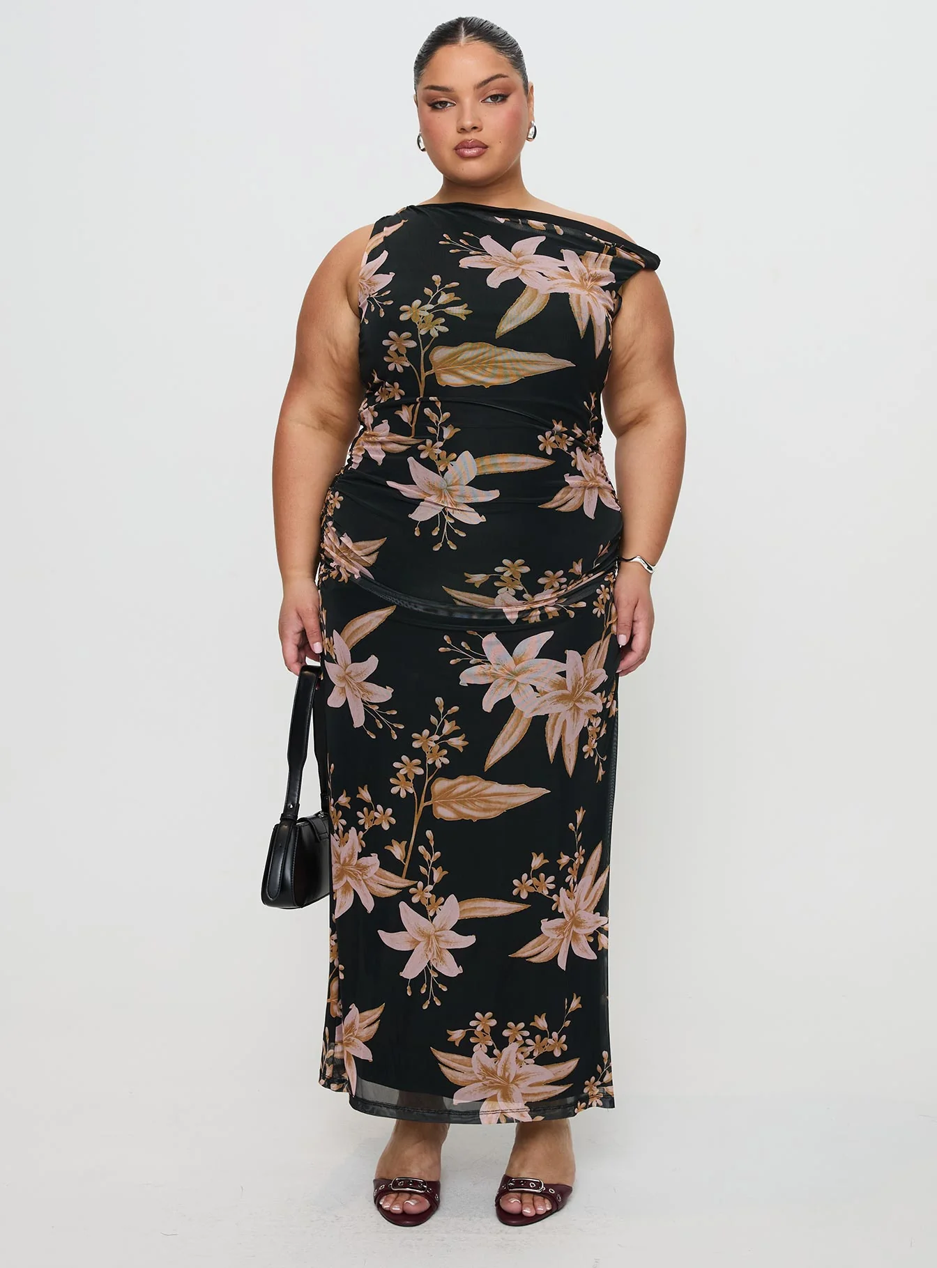 Goldrush Maxi Dress Black Floral