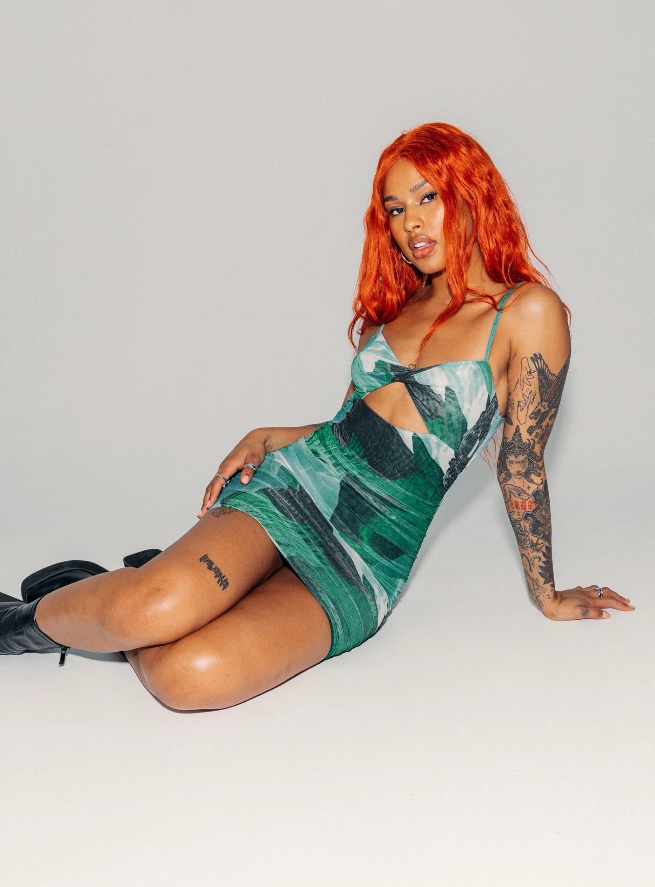 Poison Ivy Mini Dress Green