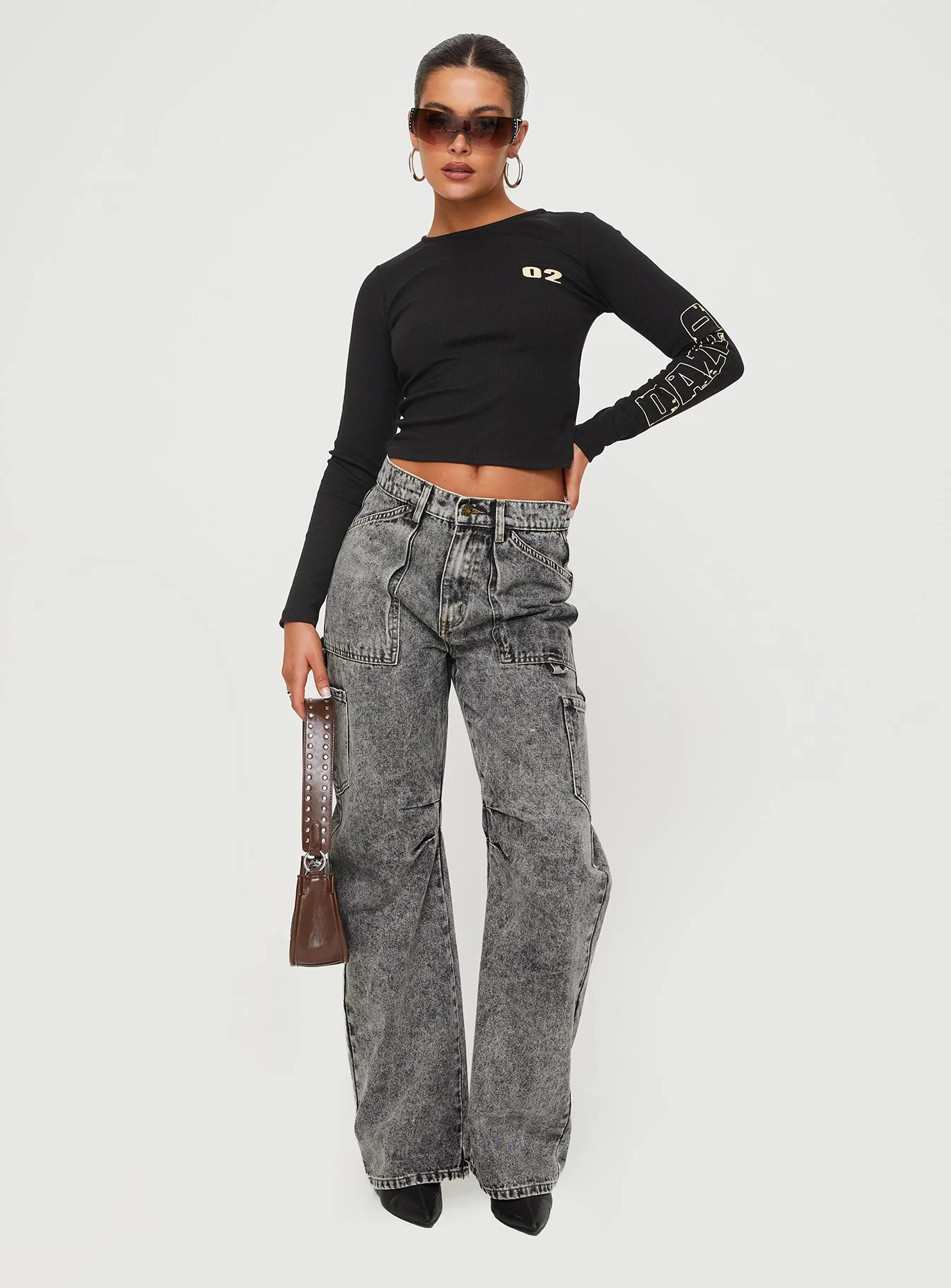 Larva 02 Long Sleeve Top Black