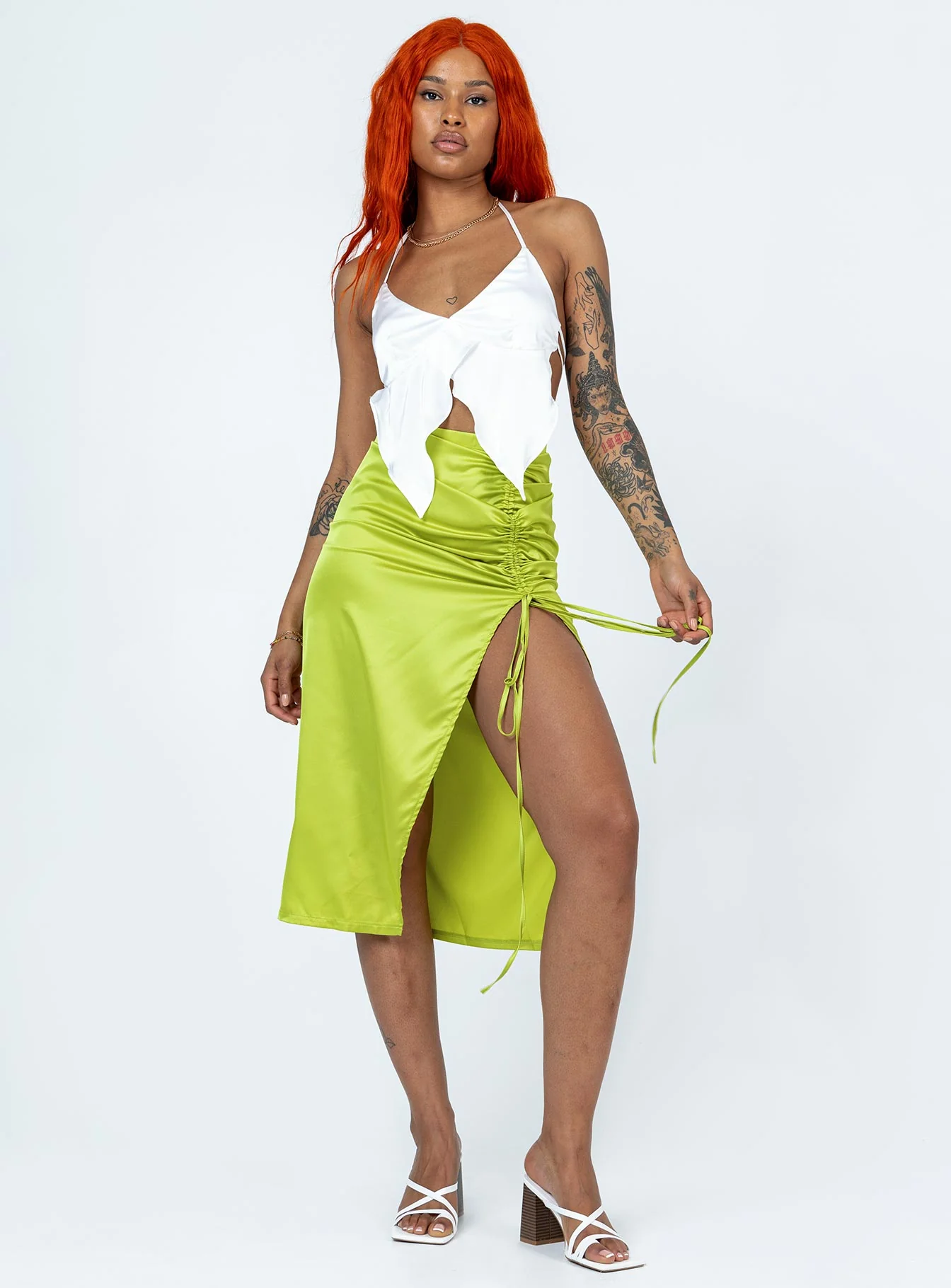 Siesta Midi Skirt Green
