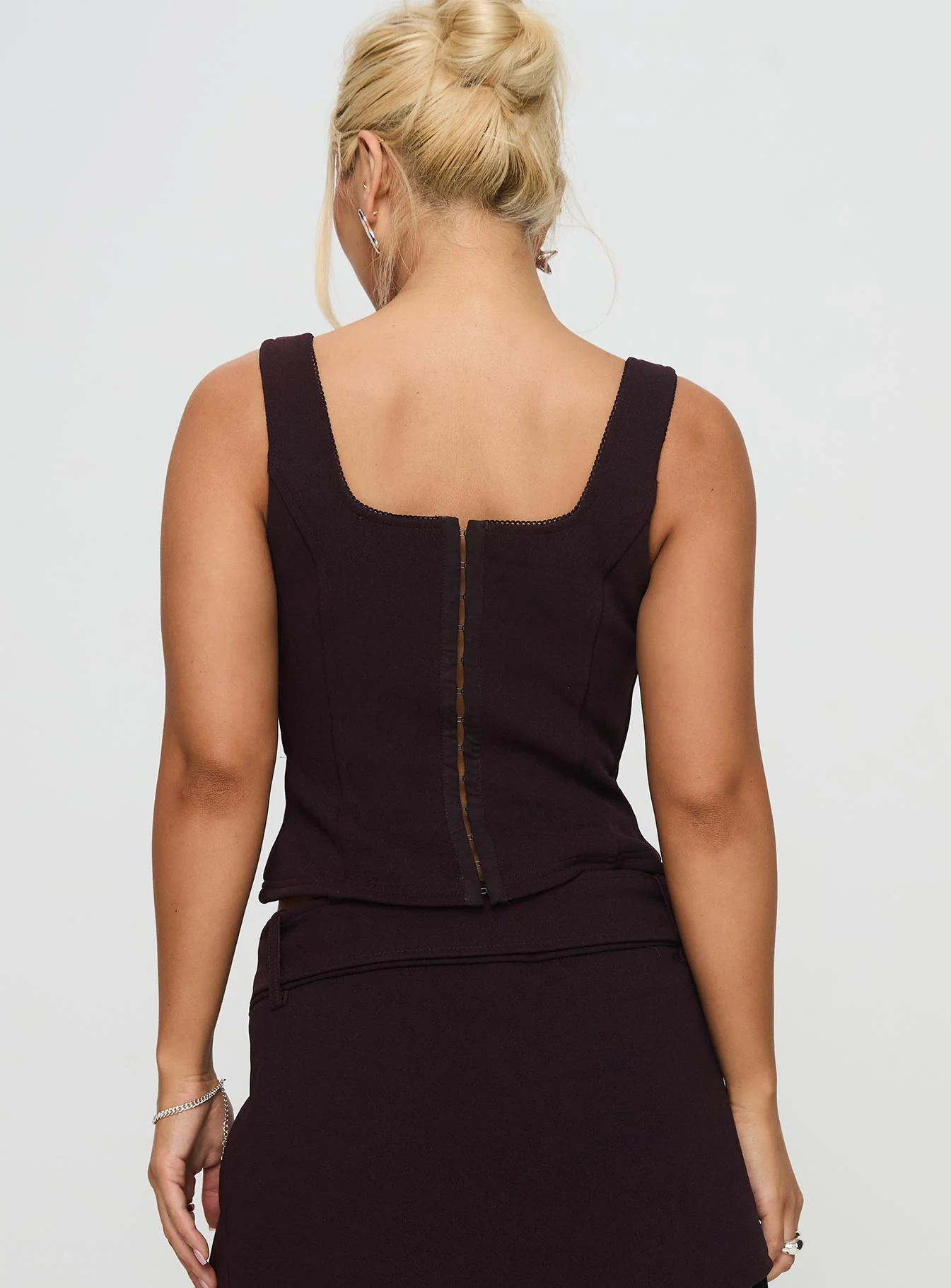 Evonne Corset Top Wine