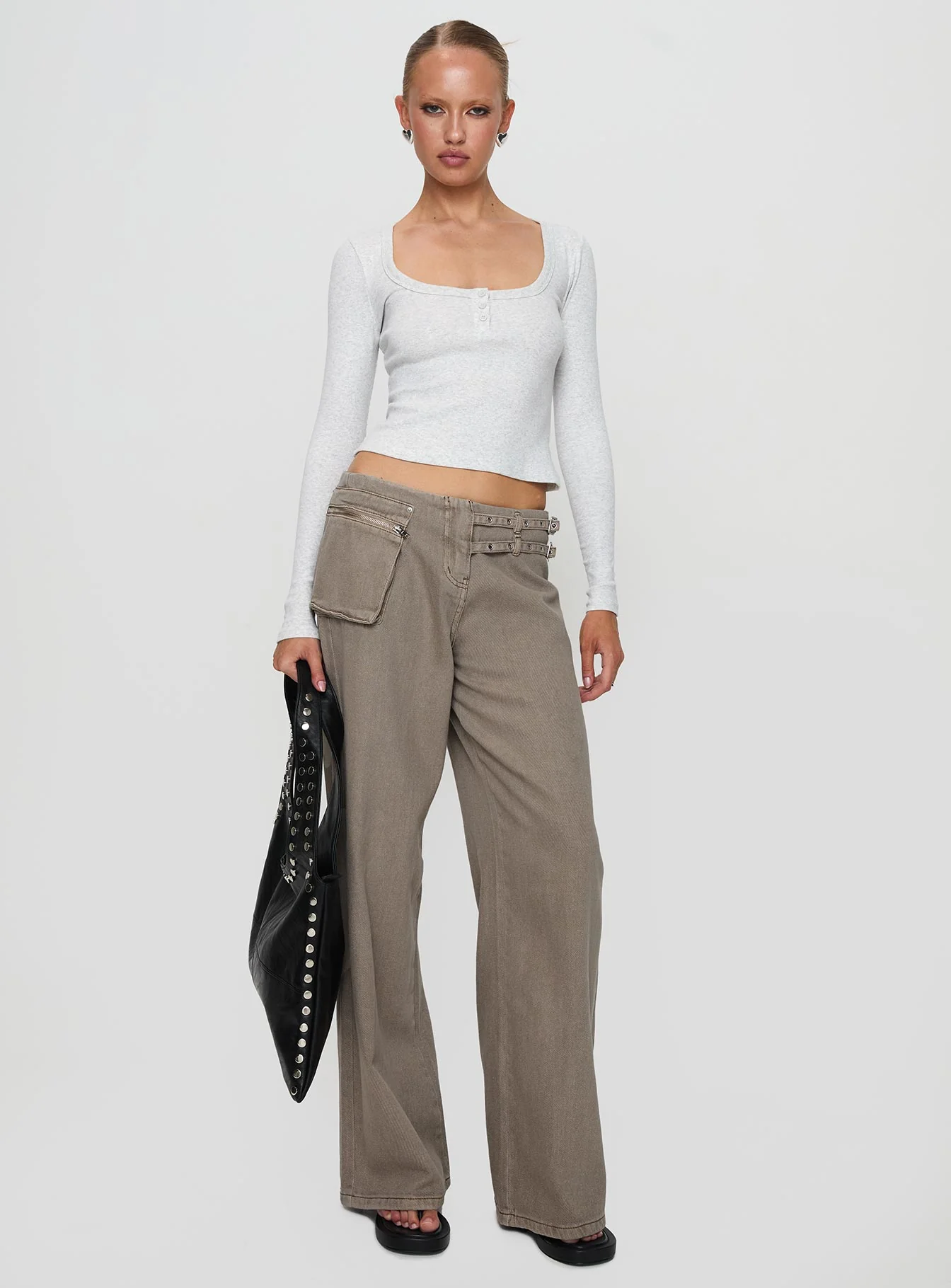 Daphine Long Sleeve Top Grey