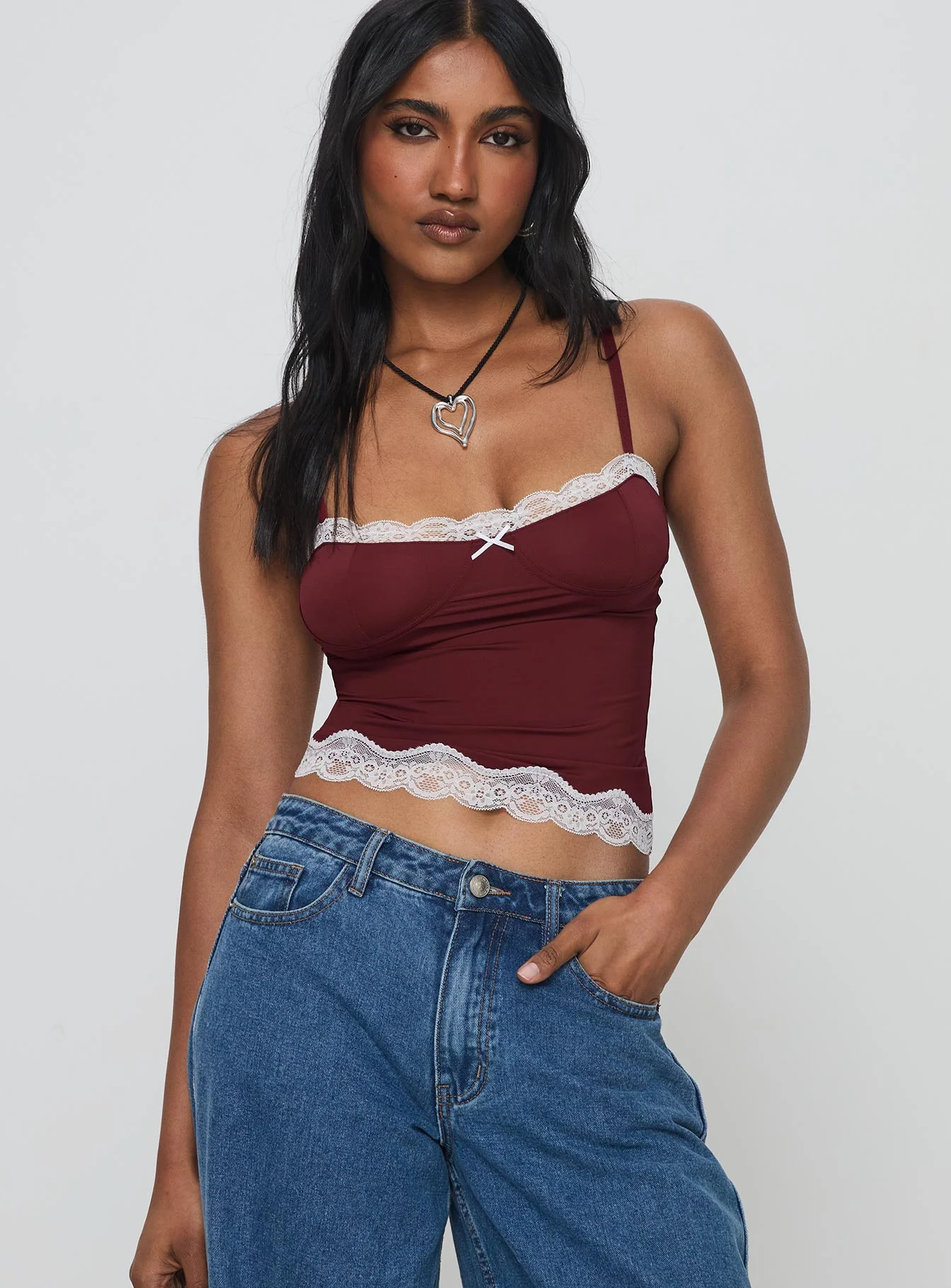 Top Model Cami Burgundy