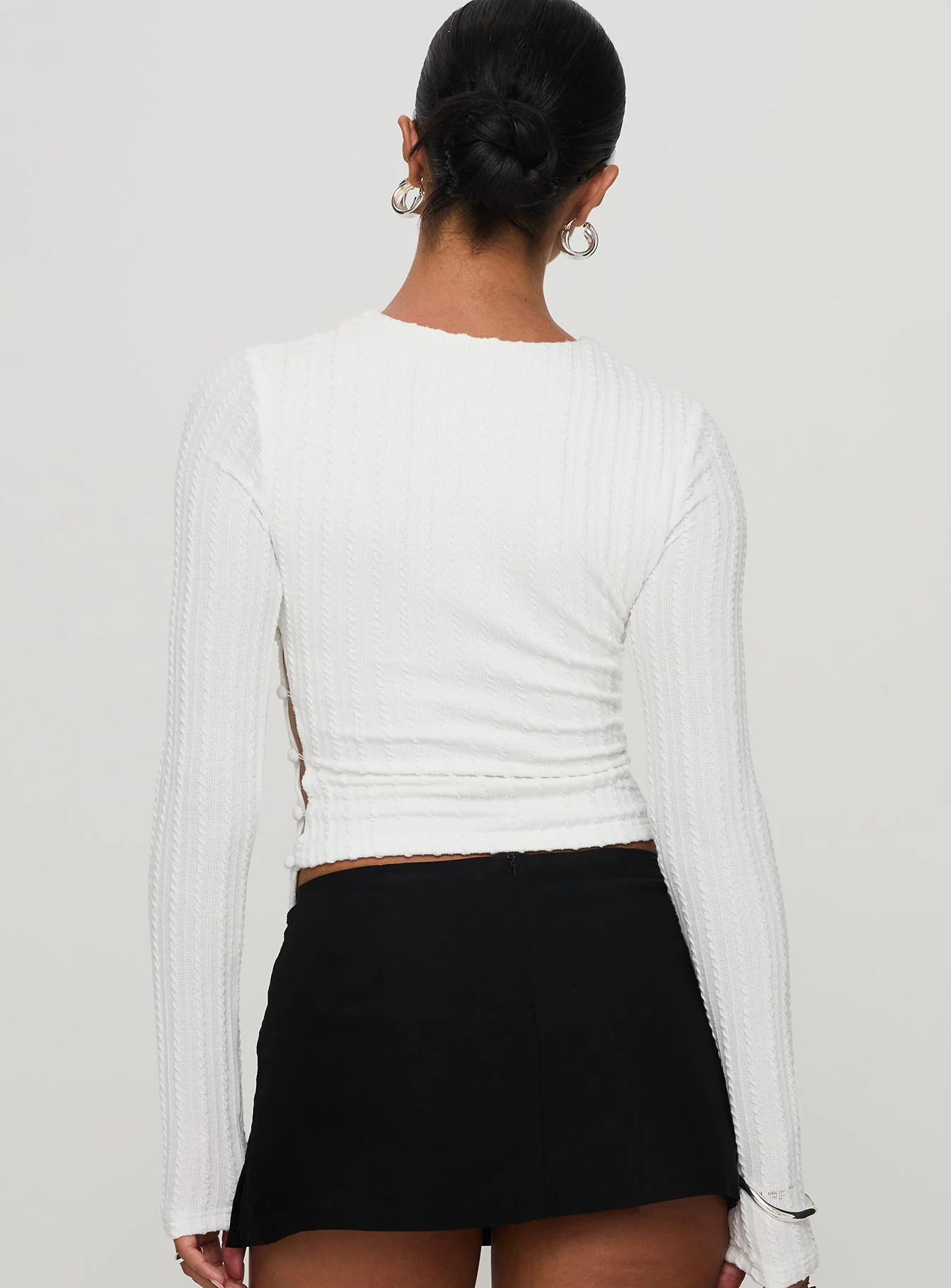Yulkie Long Sleeve Top White