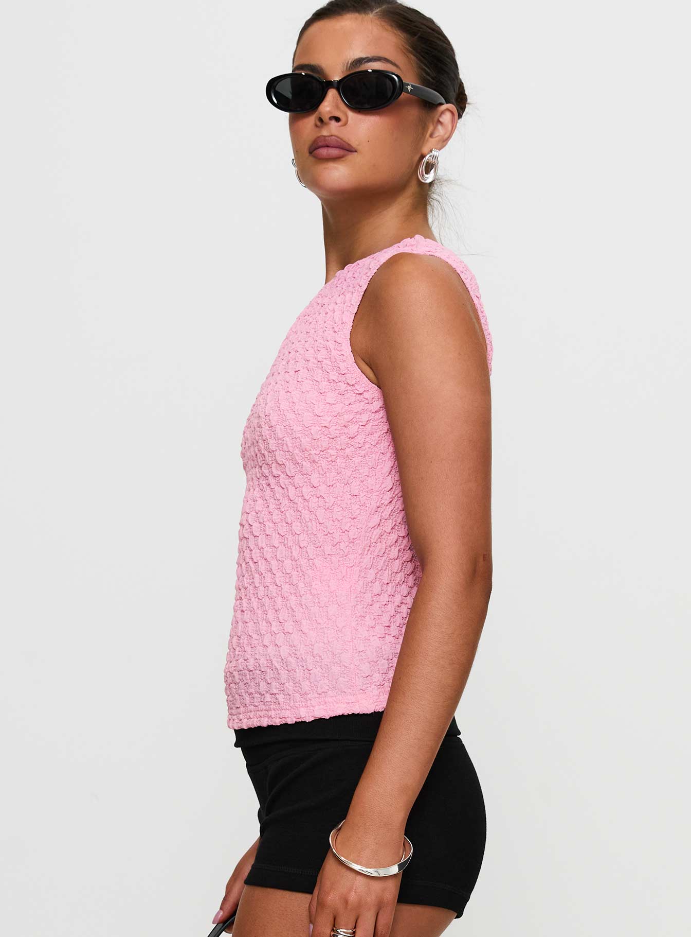 Goodnight And Go Textured Top Pink