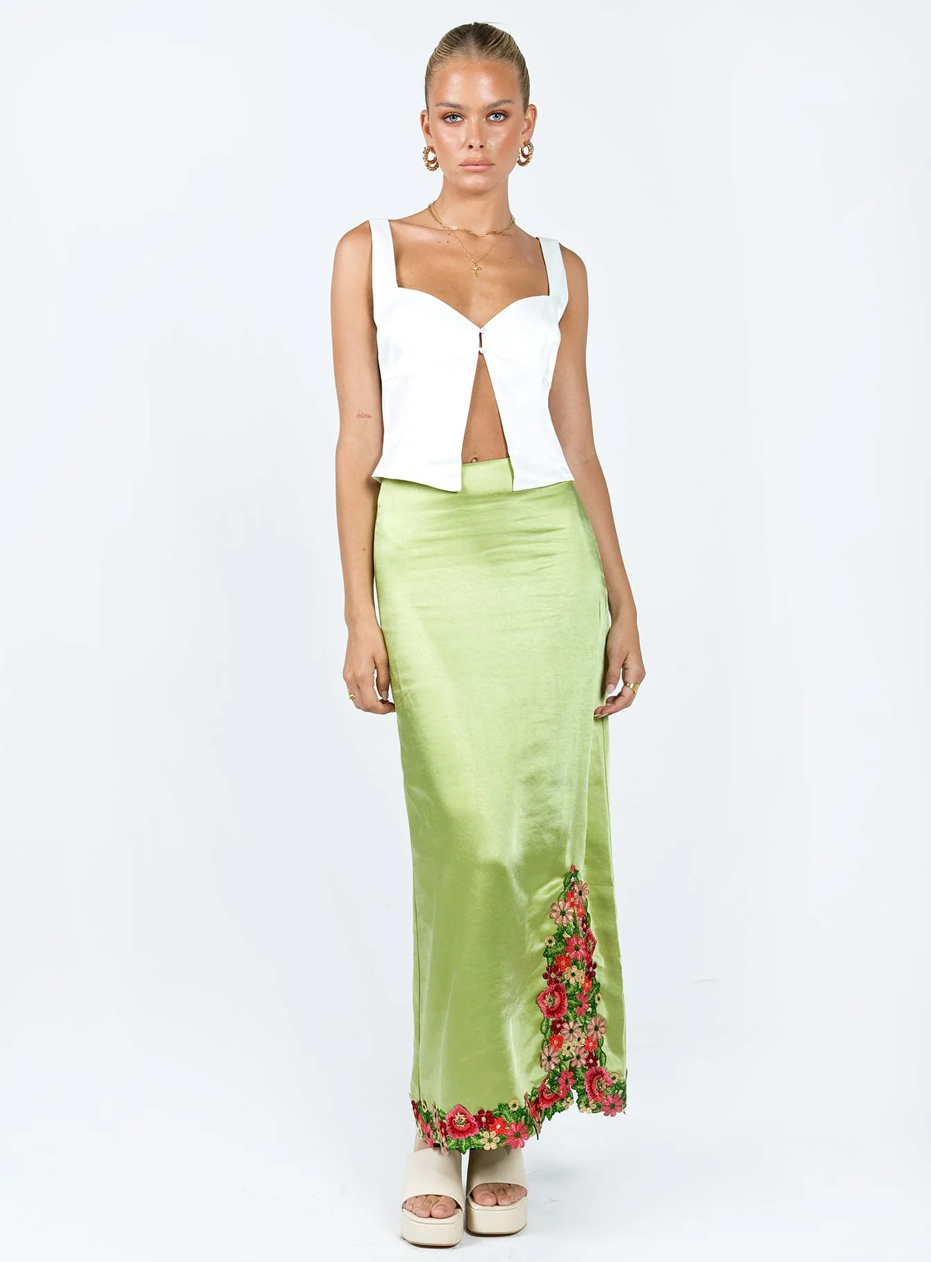 Kenzie Maxi Skirt Green