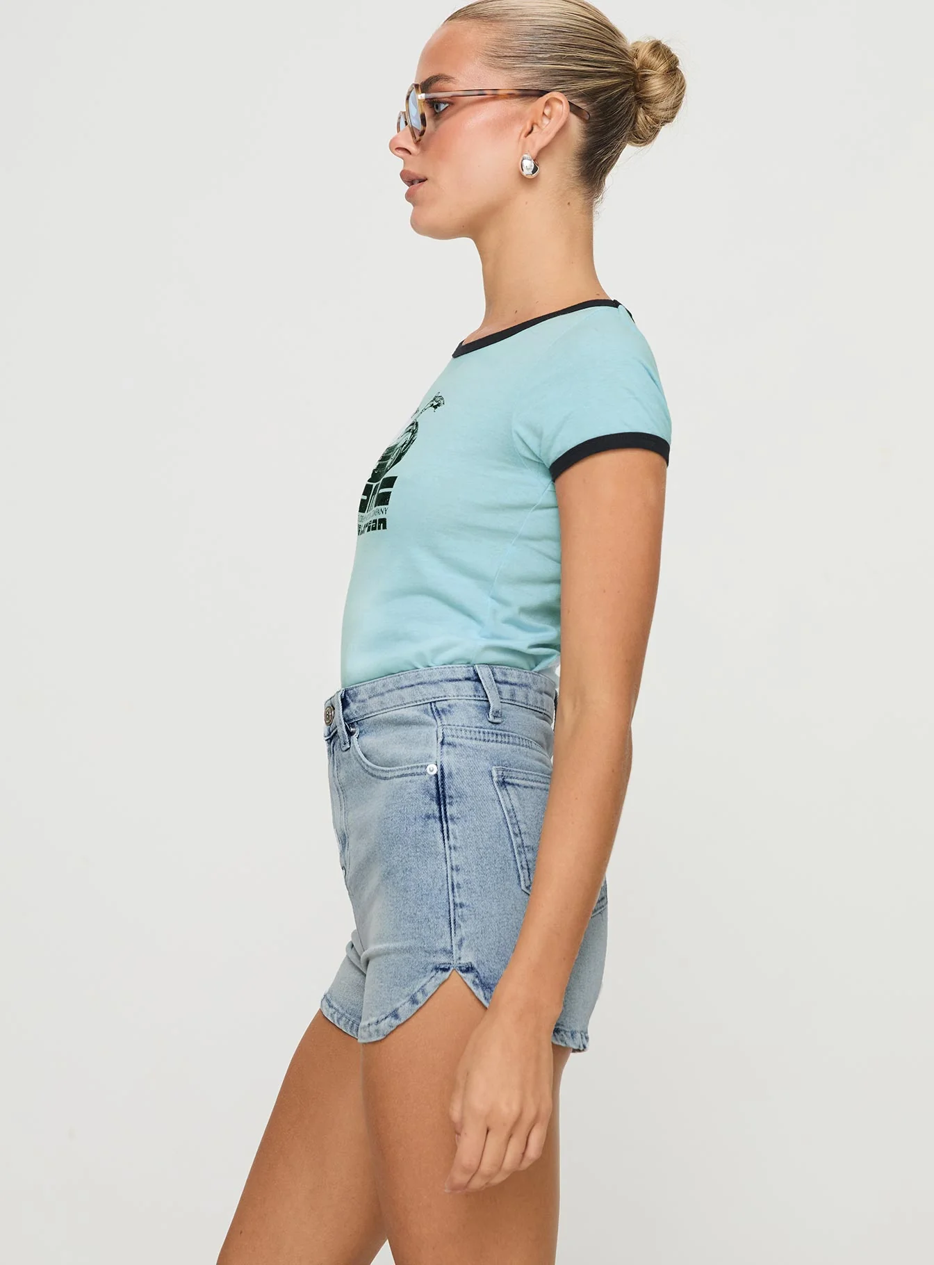 Richardsons Denim Shorts Light Blue Wash