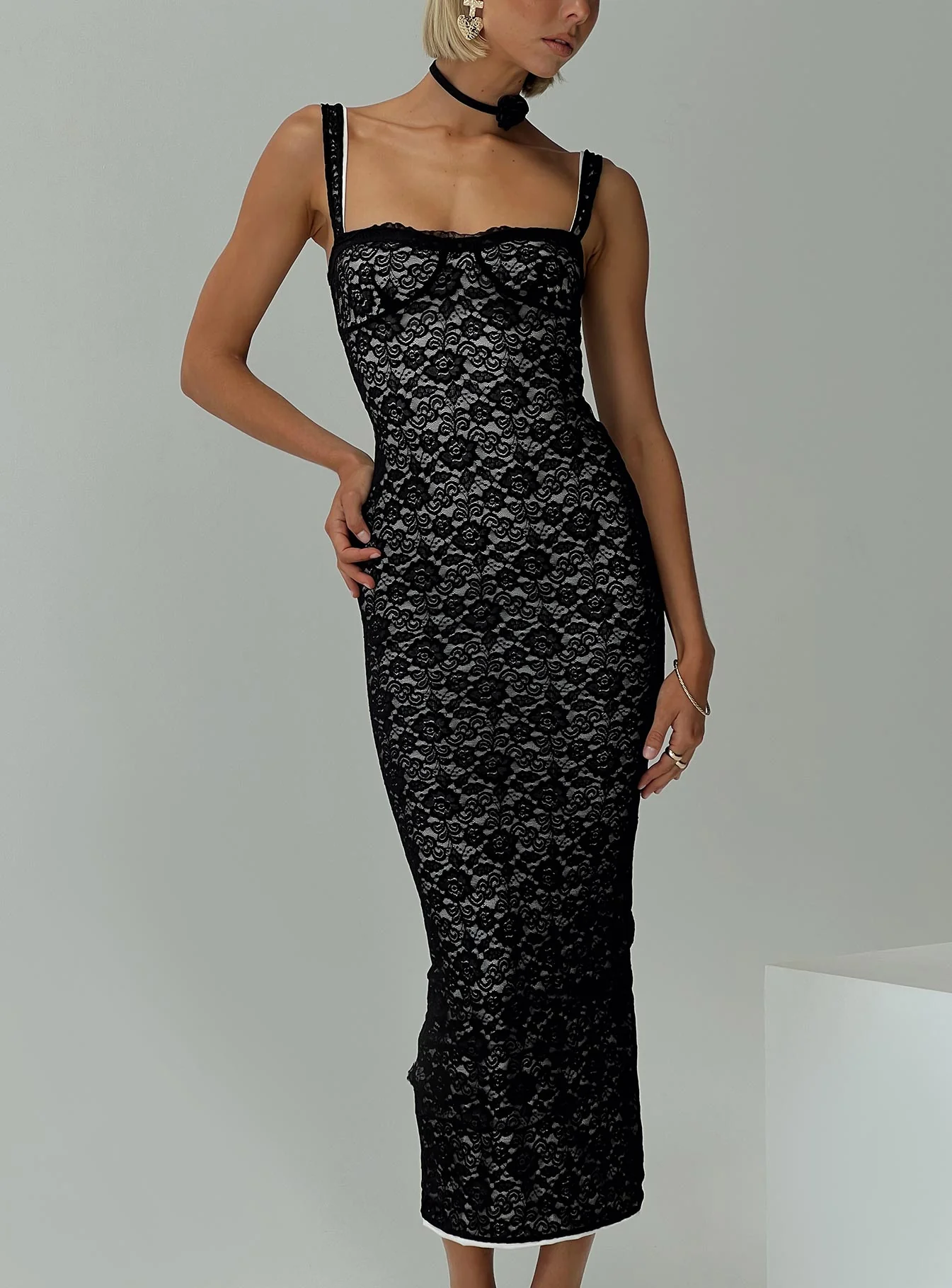 Fire Away Maxi Dress Black