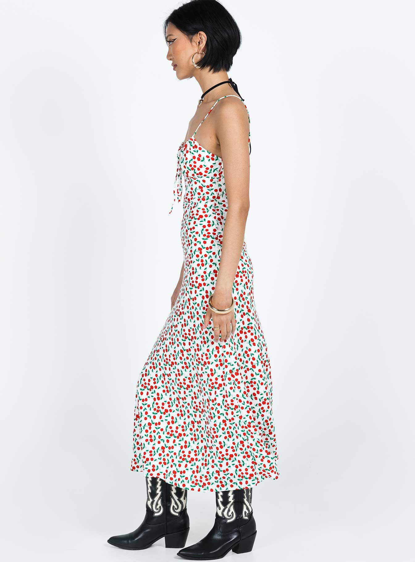 Kaplan Midi Dress White / Red