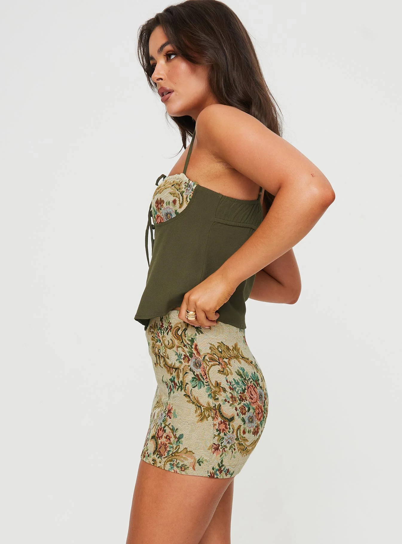 Mirai Tapestry Mini Skirt Multi