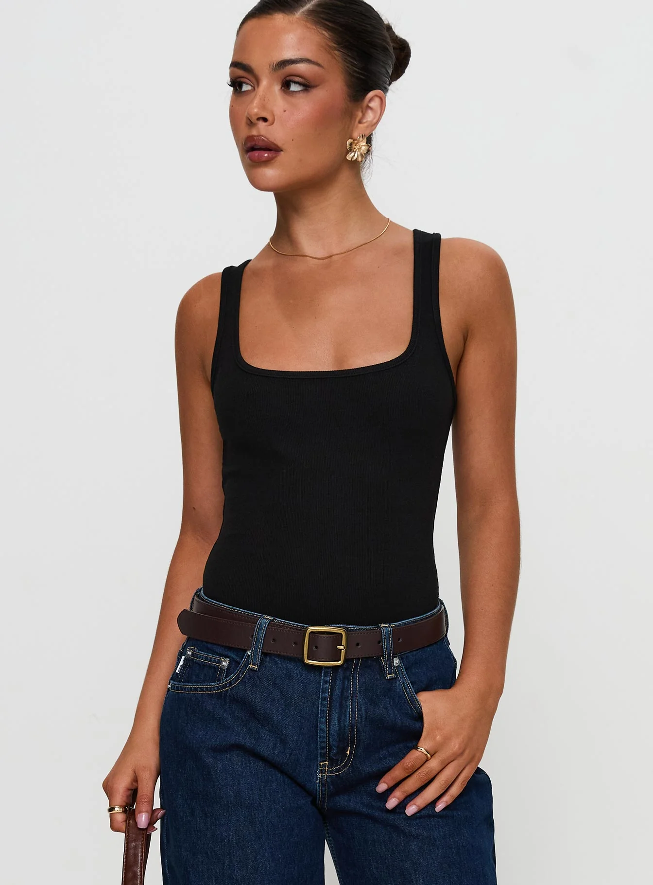 Baseline Rib Bodysuit Black