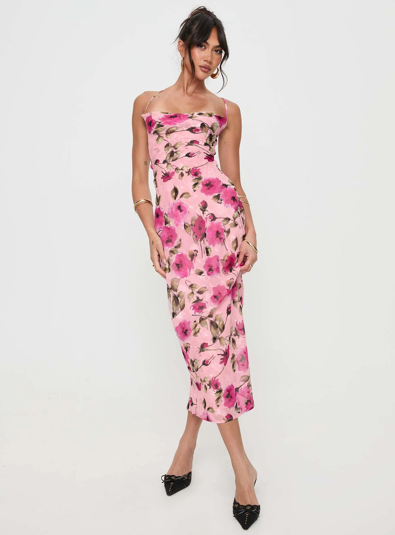 Ara Maxi Dress Pink Floral