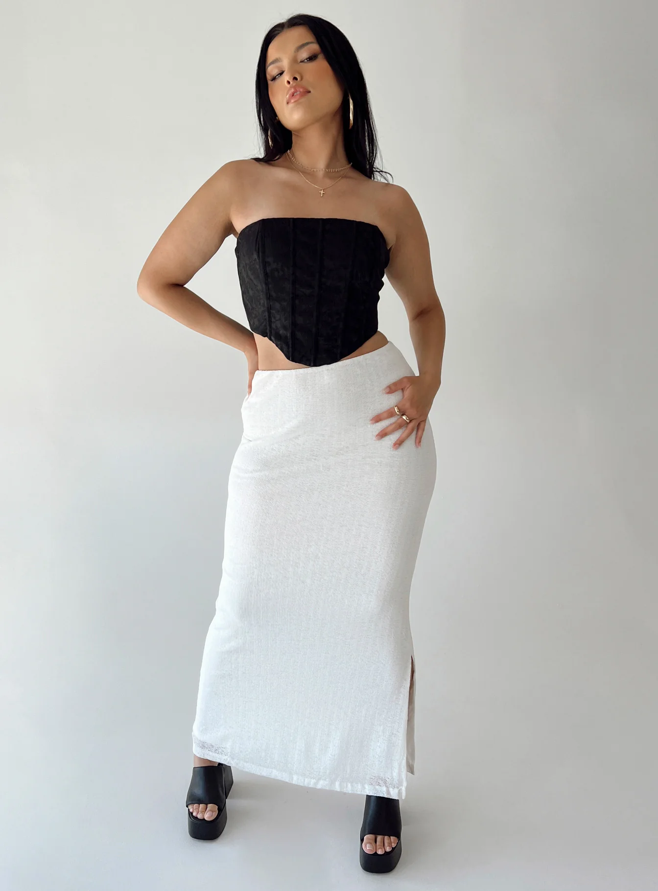 Maynard Maxi Skirt White