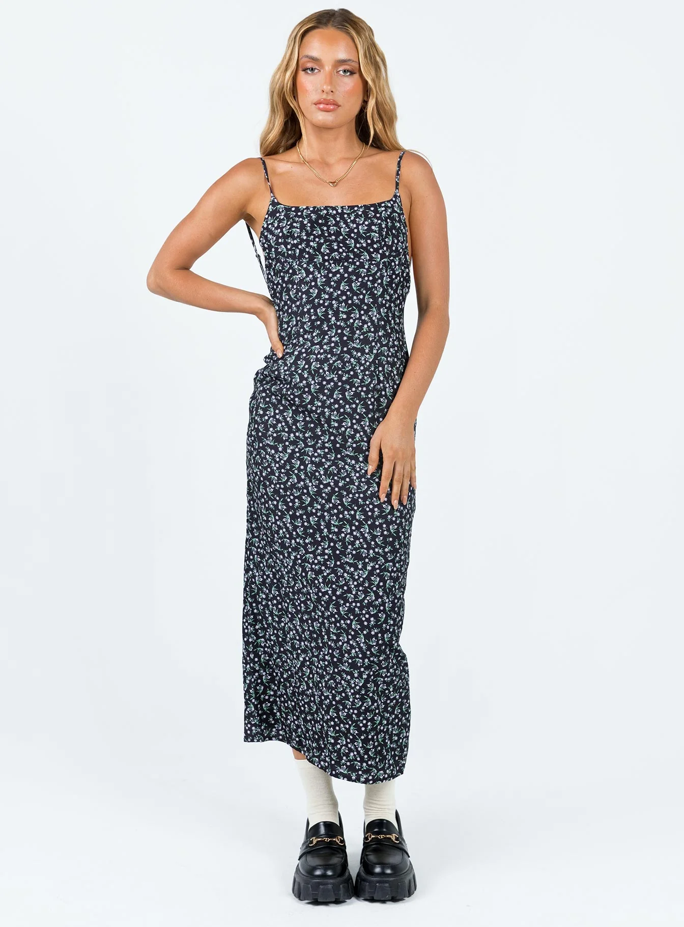 Arkana Maxi Dress Black Floral
