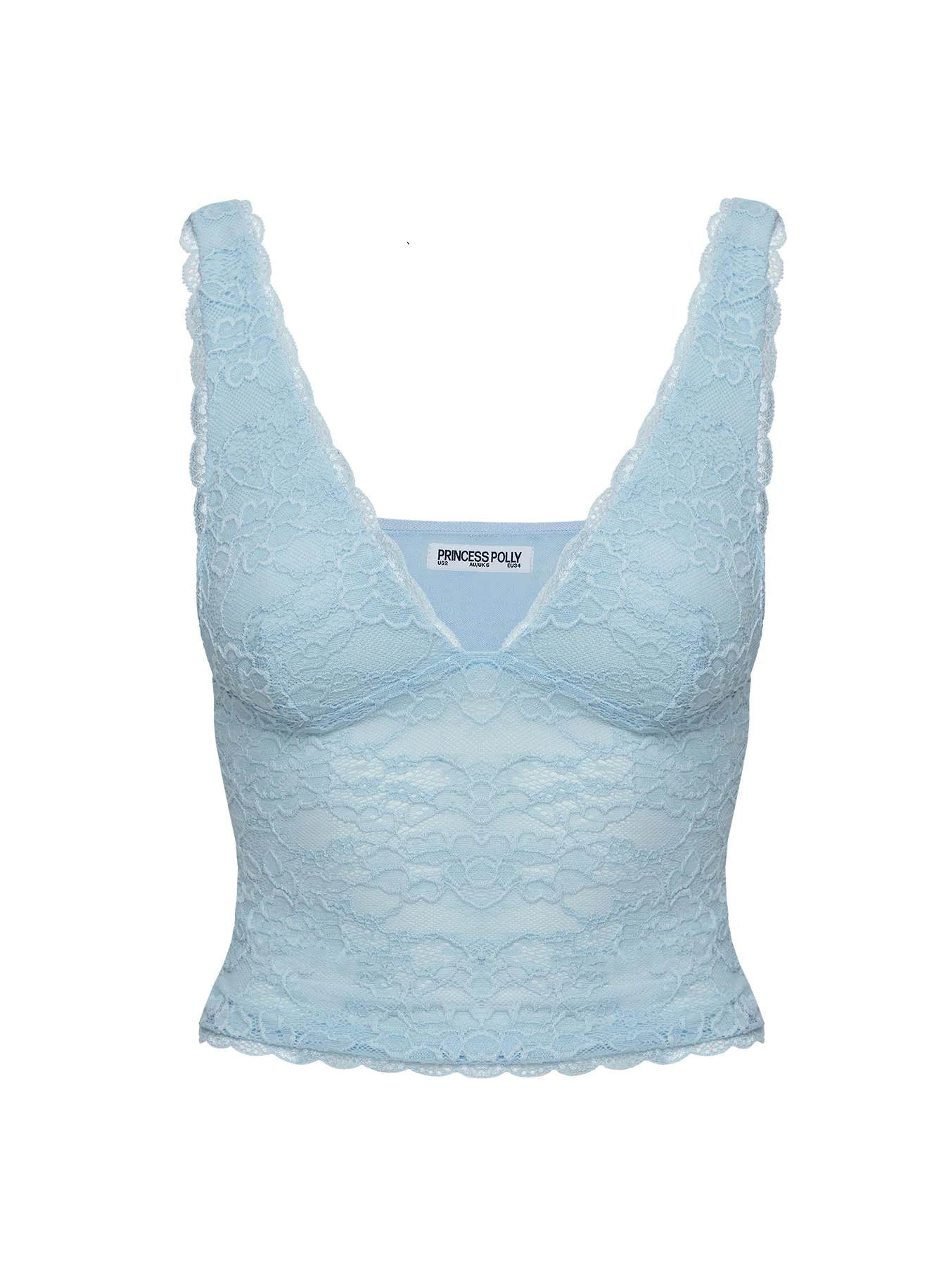 Silkie Lace Top Blue