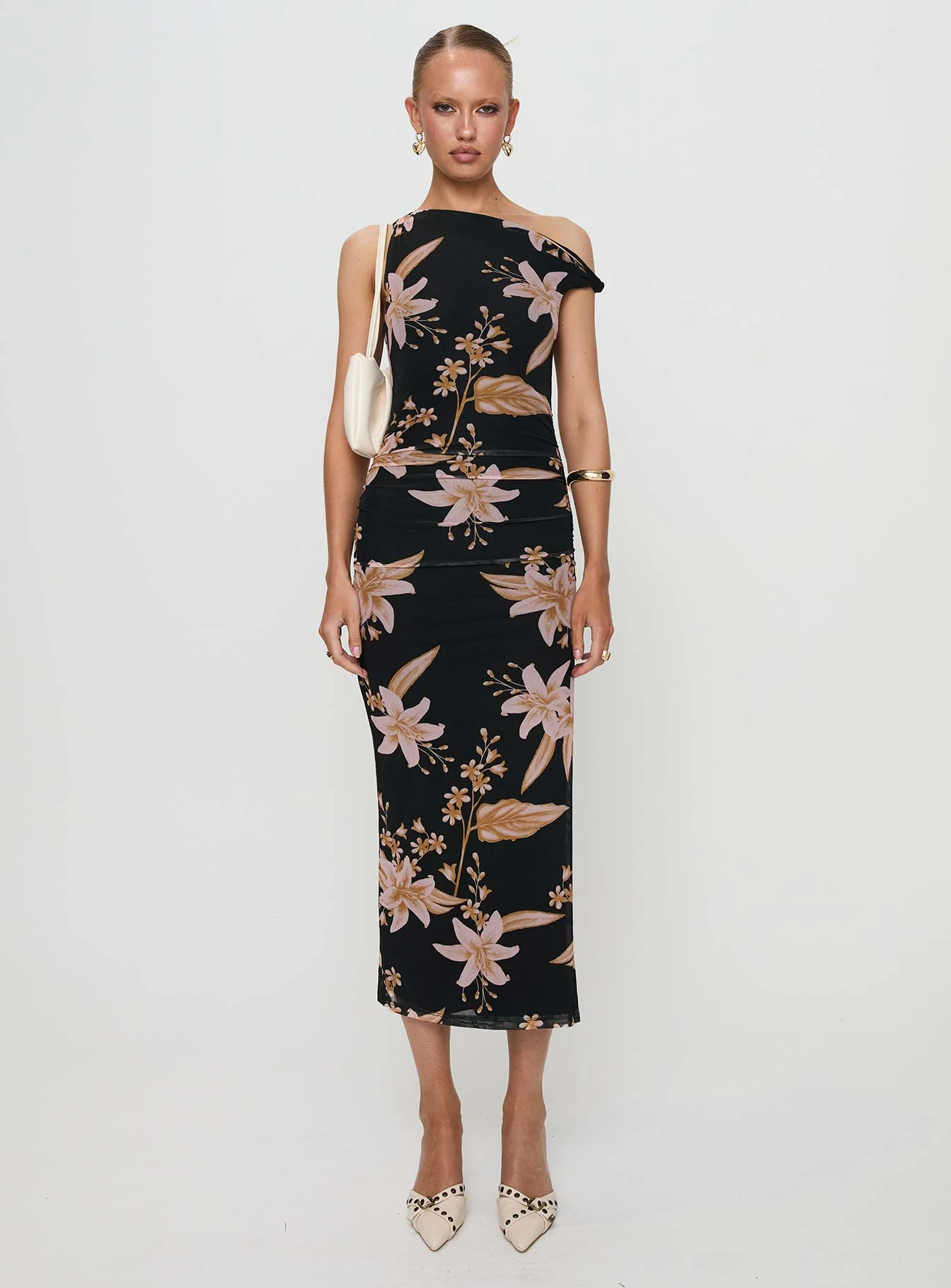 Goldrush Maxi Dress Black Floral